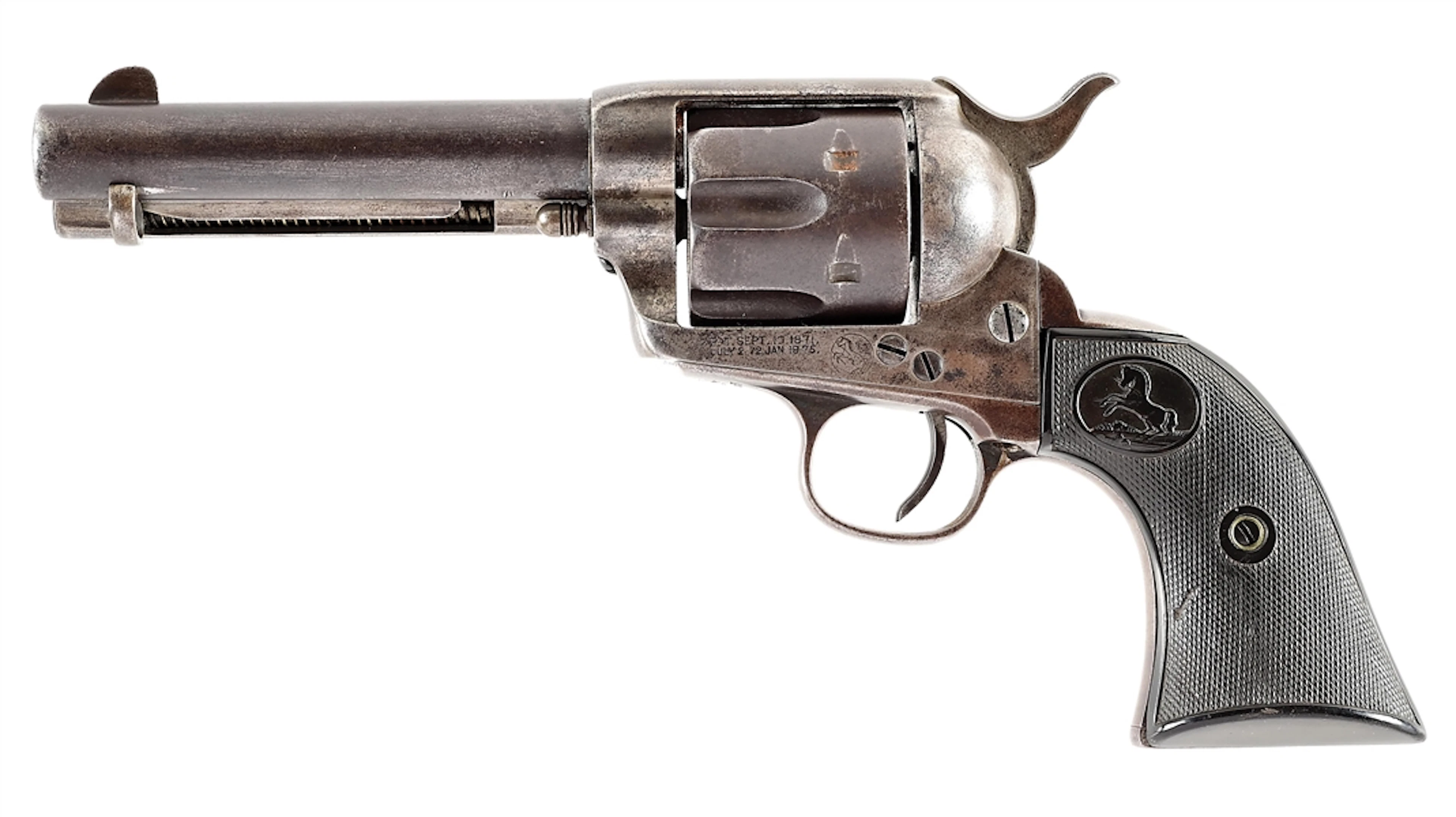 (A) ANTIQUE COLT SINGLE ACTION ARMY .38 WCF REVOLVER (1894).