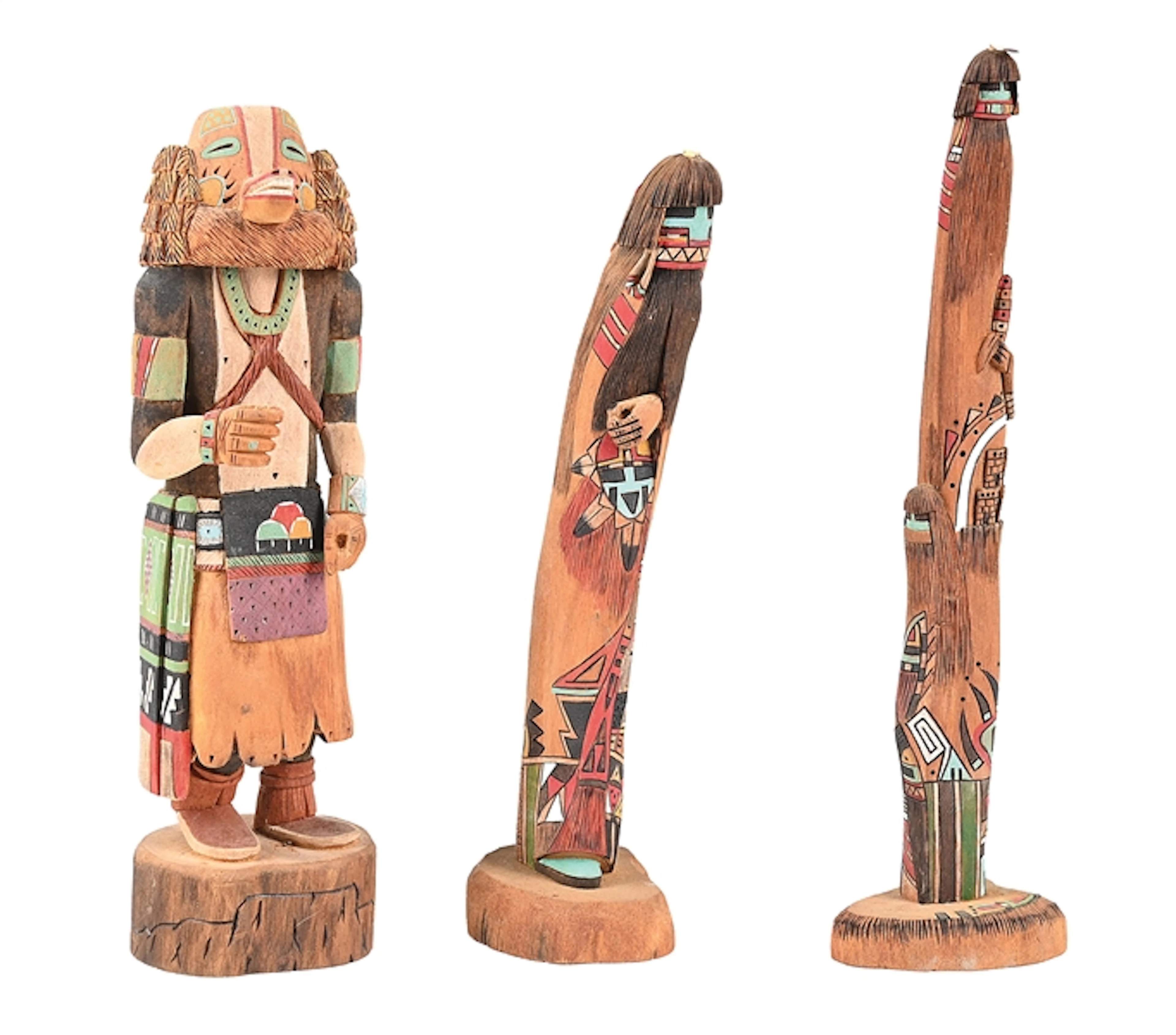 LOT OF 3: HOPI KACHINA (KATSINA) CARVINGS
