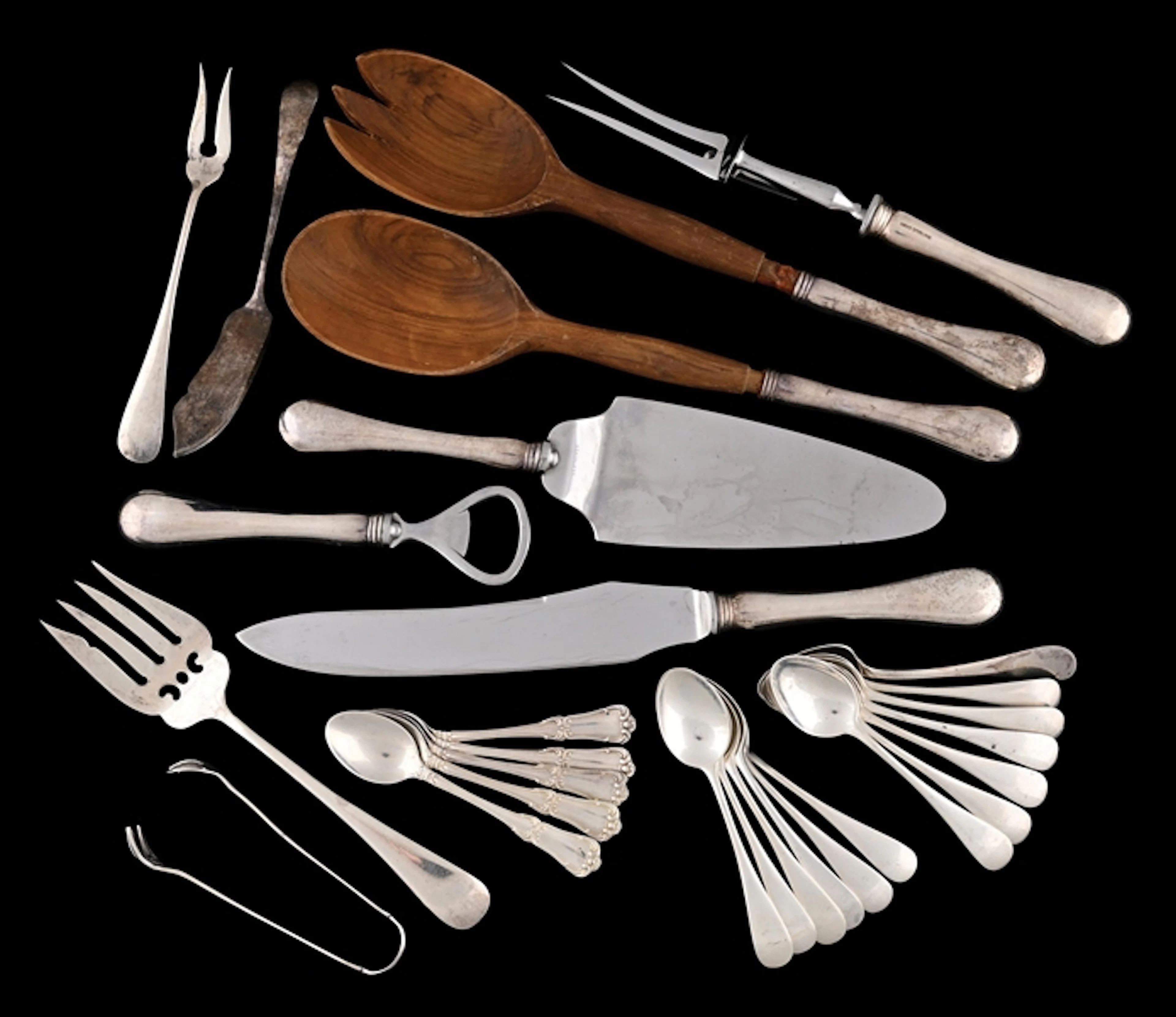 COLLECTION OF 28: MIXED BIRKS STERLING SILVER