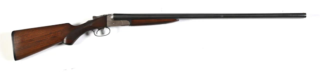 (C) ITHACA NID 12 GAUGE SIDE BY SIDE SHOTGUN (1927).