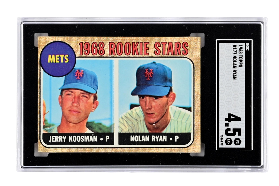 1968 TOPPS #177 NOLAN RYAN ROOKIE SGC 4.5