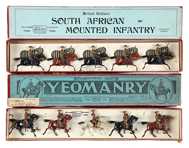 LOT OF 2: W. BRITAIN'S SET NO. 38 SOUTH AFRICAN MOUNTAIN INFANTRY