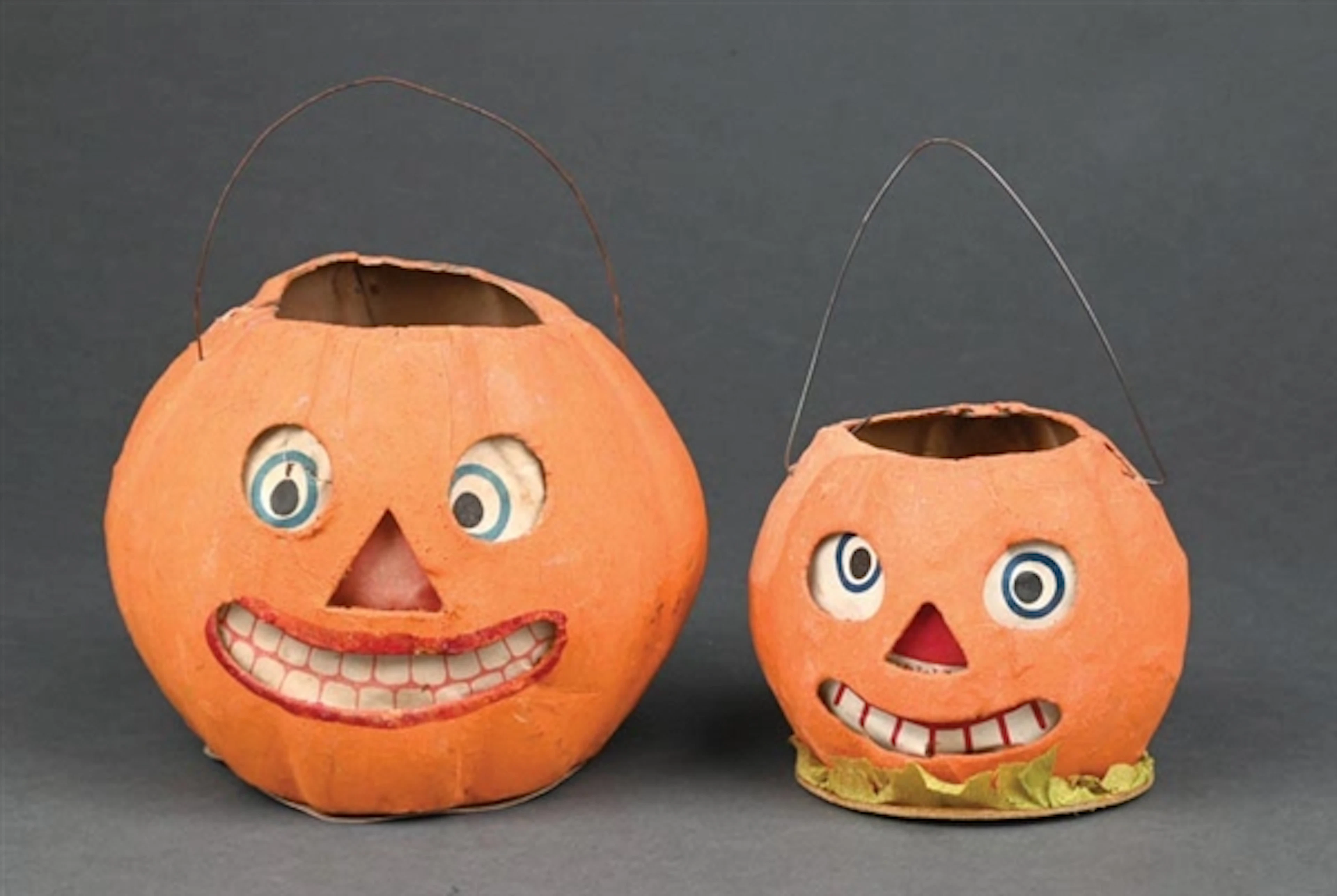 COLLECTION OF 2: GERMAN PRE-WAR HALLOWEEN PUMPKIN LANTERNS