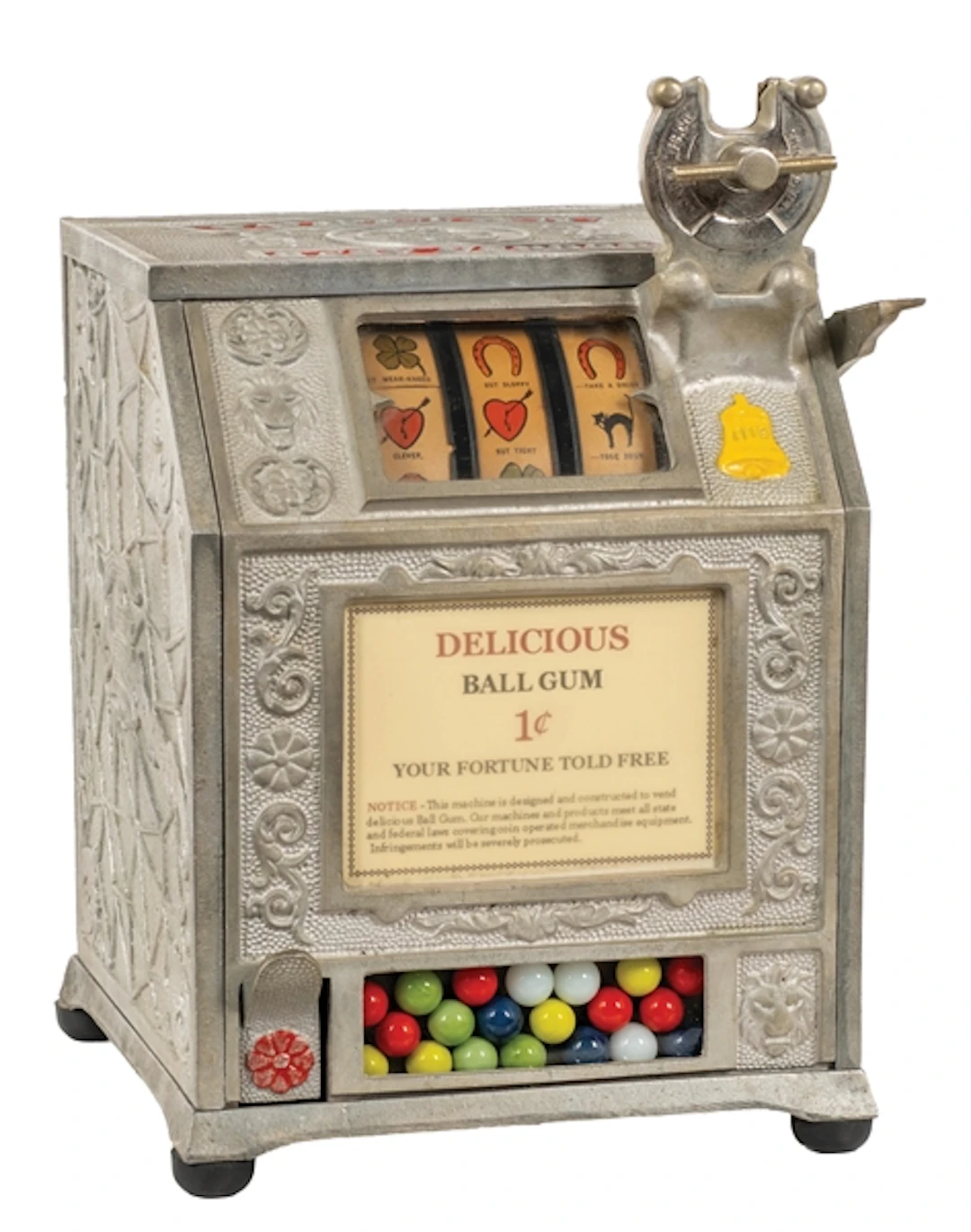1¢ PURITAN BABY VENDOR W/ FORTUNE-TELLING REEL STRIPS