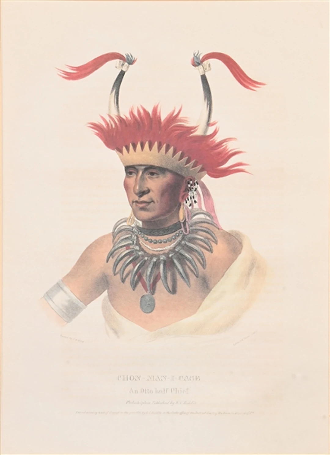 CHON-MAN-I-CASE AN OTTO HALF CHIEF FRAMED CONTEMPORARY PRINT