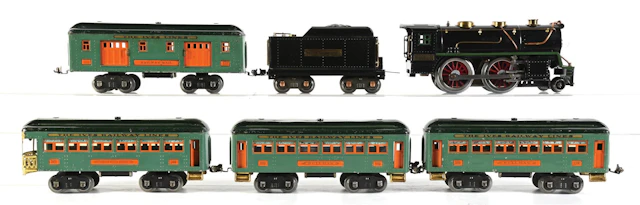 LOT OF 6: IVES/LIONEL TRANSITION STANDARD GA. STEAM PASSENGER SET