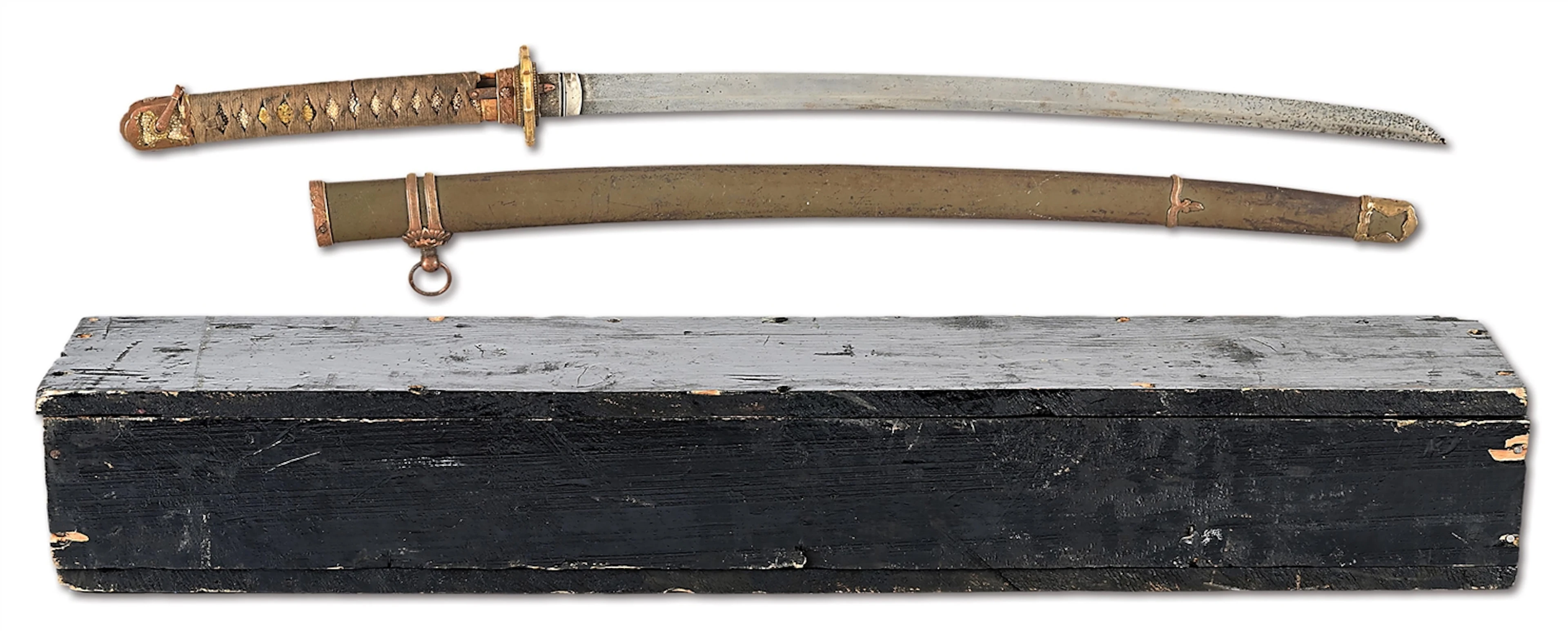 BRINGBACK JAPANESE GUNTO IN CRATE WITH A SIGNATURE FOR SECOND GENERATION