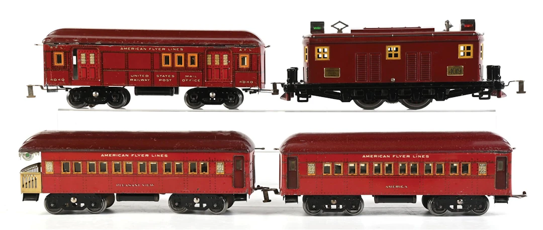 PRE-WAR AMERICAN FLYER STANDARD GA. NO. 4019 ALL AMERICAN PASSENGER SET