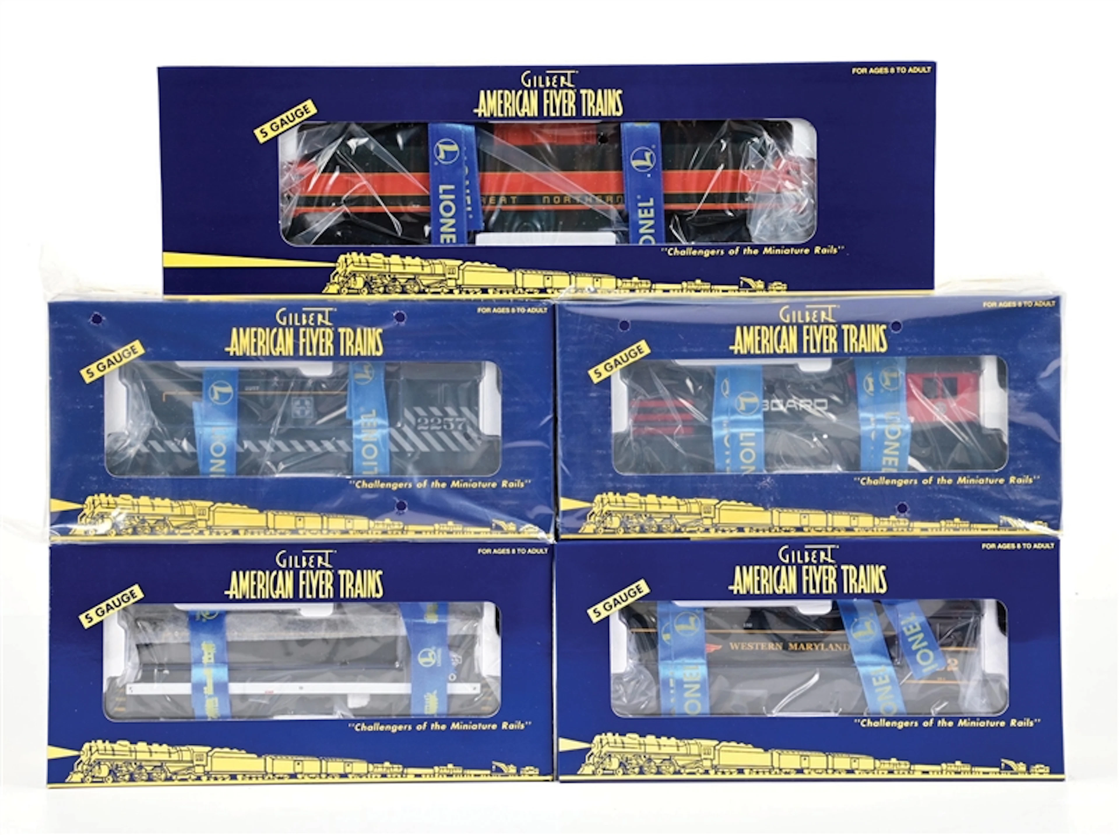 LOT OF 5: MODERN ERA AMERICAN FLYER S-GA. DIESEL & ELECTRIC LOCOMOTIVES