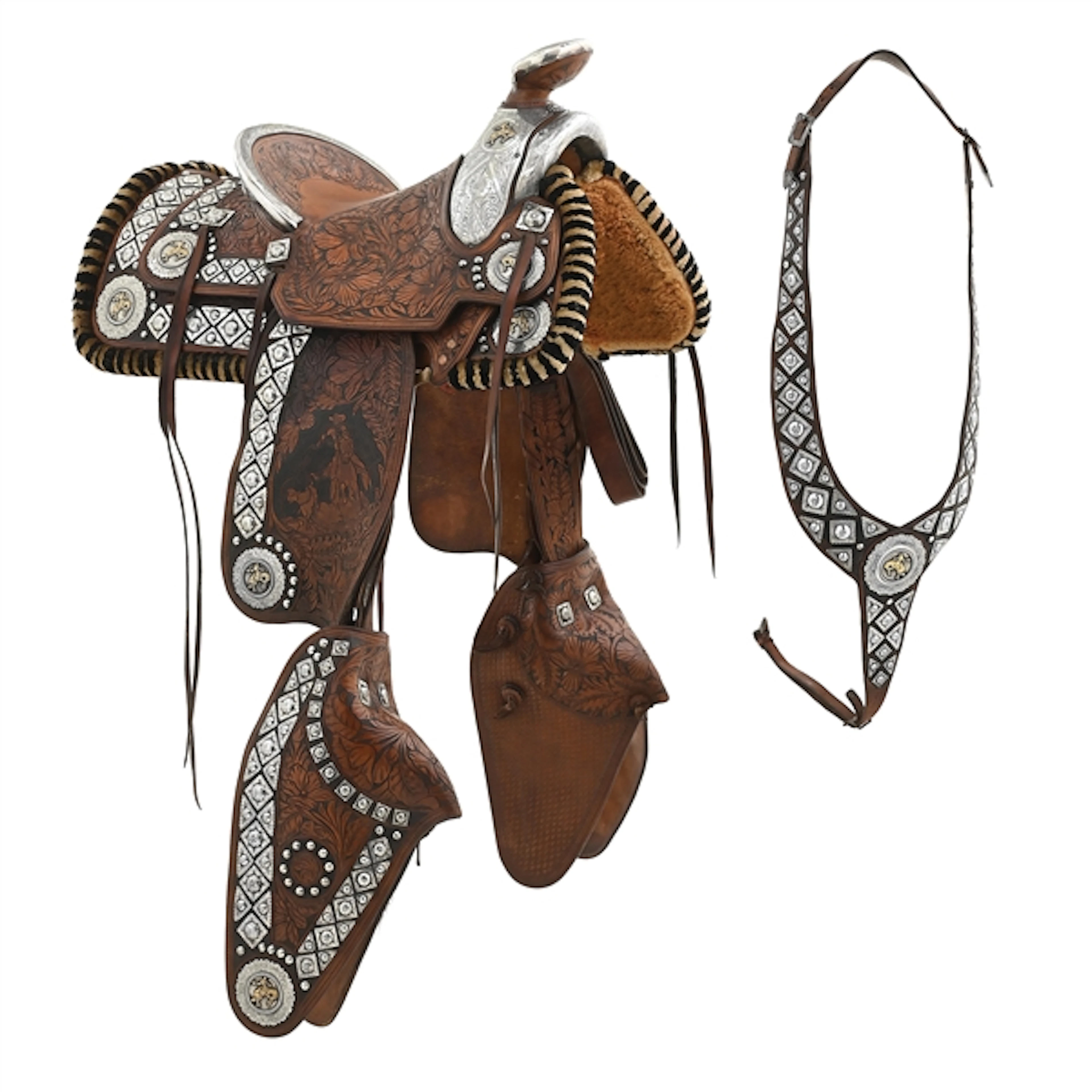 1930'S NOLTE-OLSEN SAN FRANCISCO SILVER PARADE SADDLE