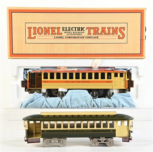 MTH/LIONEL REPRODUCTION NO. 9 TROLLEY AND WILLIAMS NO. 8 TROLLEY