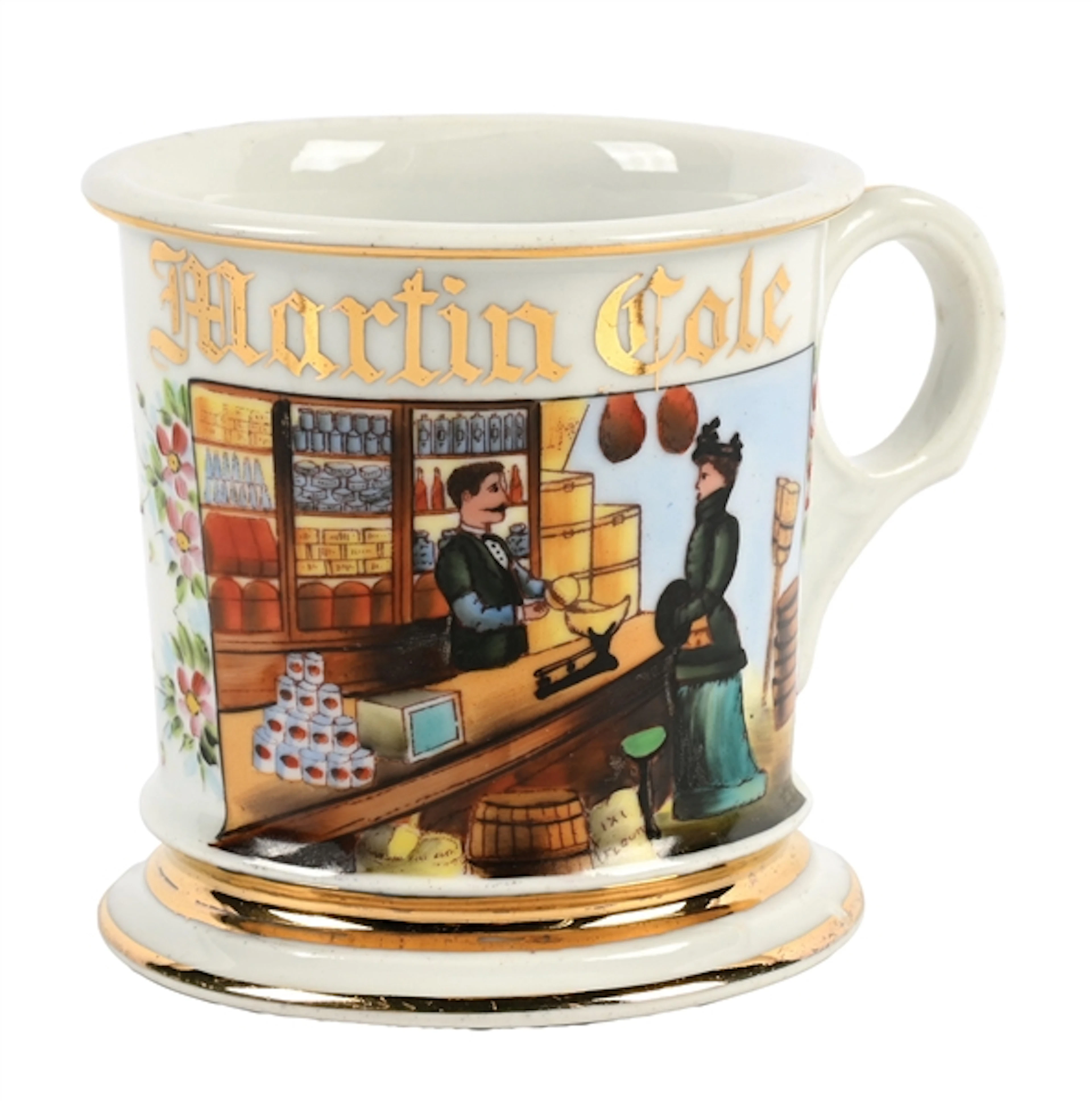 GROCERY CLERK'S SHAVING MUG