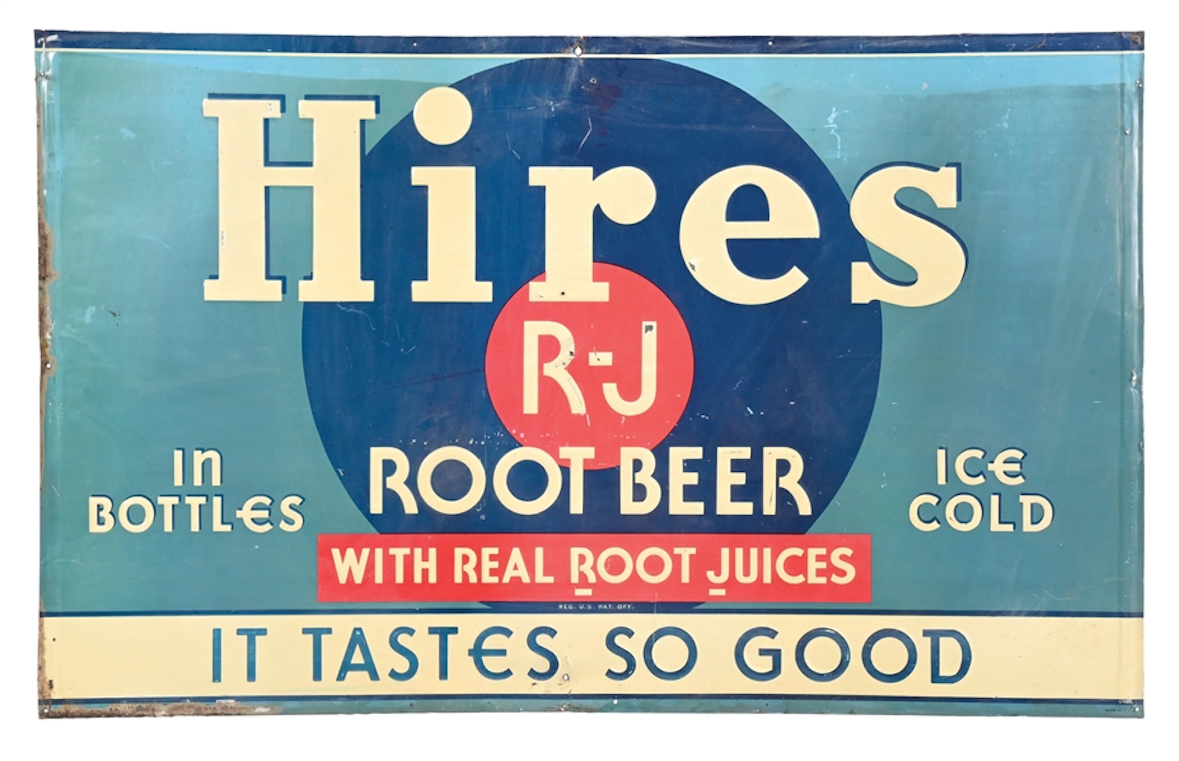 HIRES ROOT BEER EMBOSSED TIN SIGN