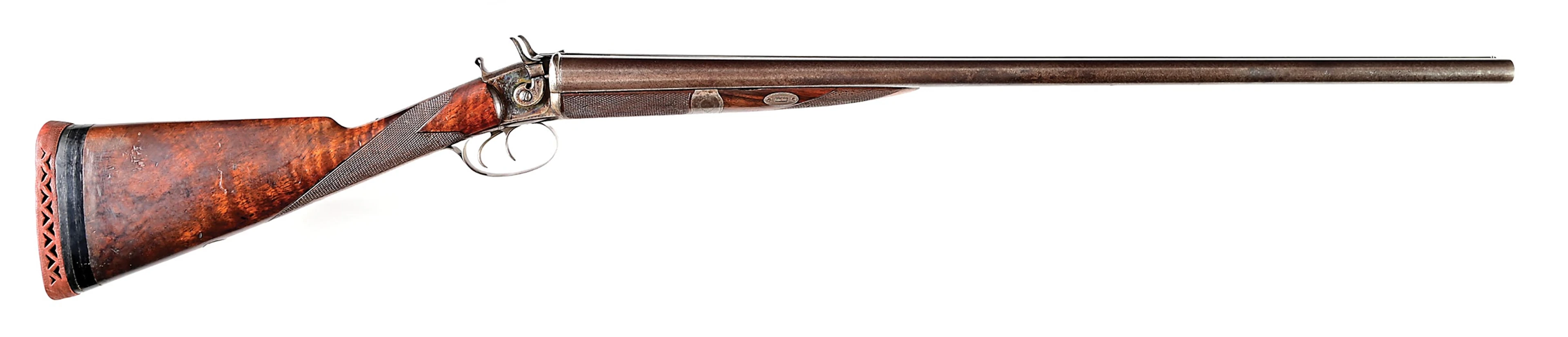 (A) EXTREMELY RARE DAN WESSON FIRE ARMS COMPANY 12 GAUGE SIDE BY SIDE