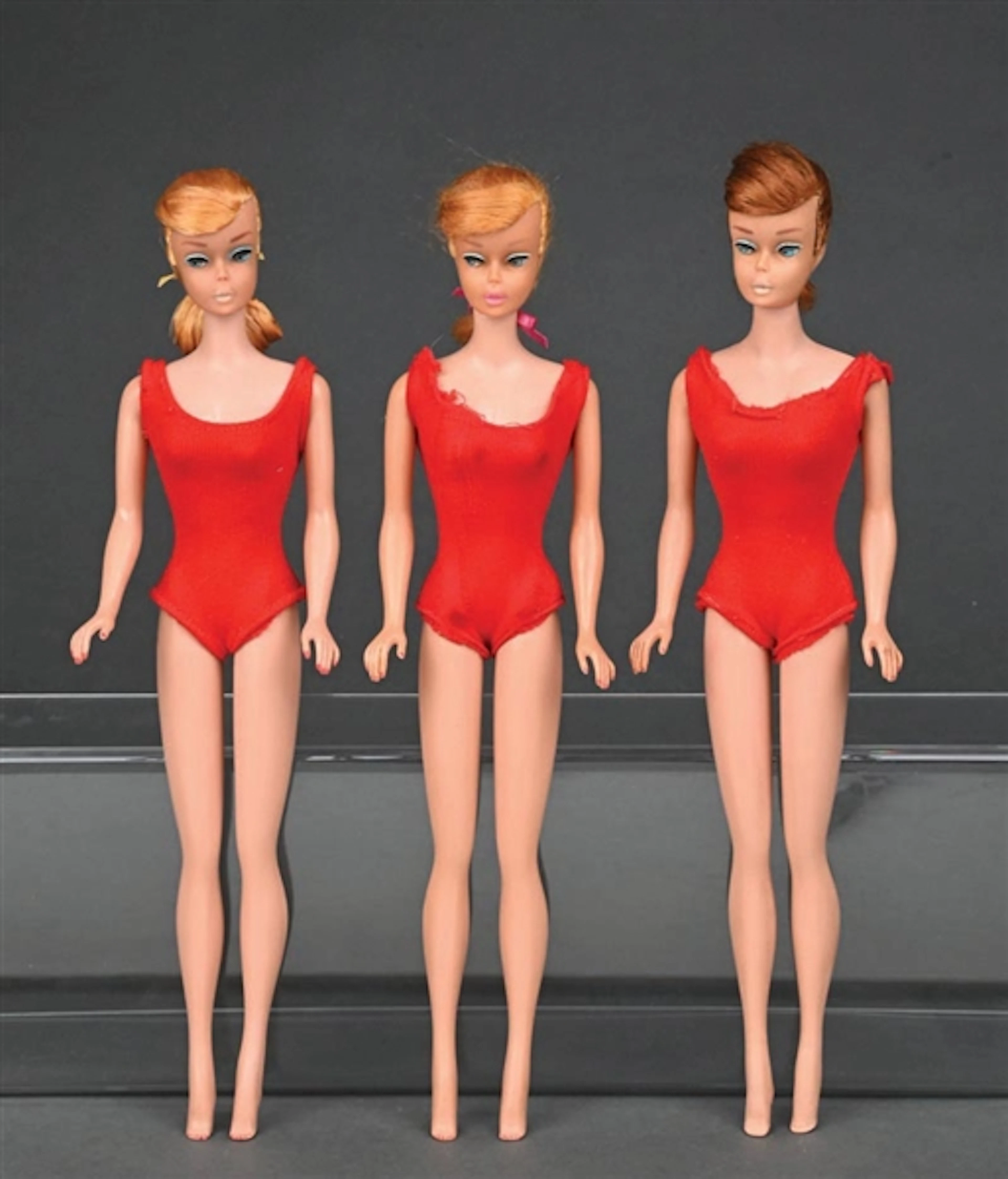 LOT OF 3: VINTAGE LEMON BLONDE SWIRL AND TITAN BARBIE DOLLS WITH OUTFITS