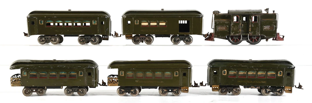 LIONEL STANDARD GA. NO. 33 NEW YORK CENTRAL PASSENGER SET IN OLIVE