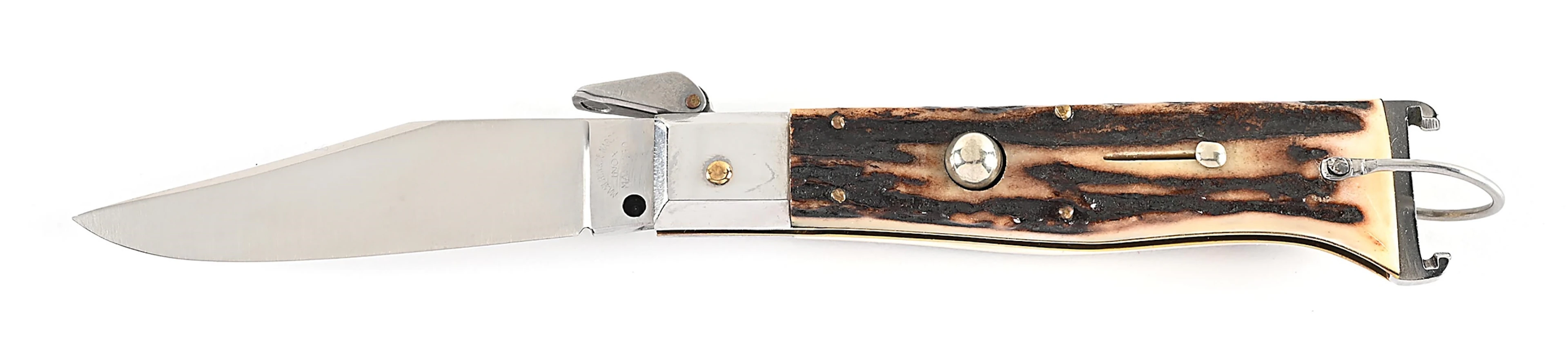 C. 1950S-60S MASERIN & DE NARDO INOX MANIAGO STAG HANDLE SHOT SHELL