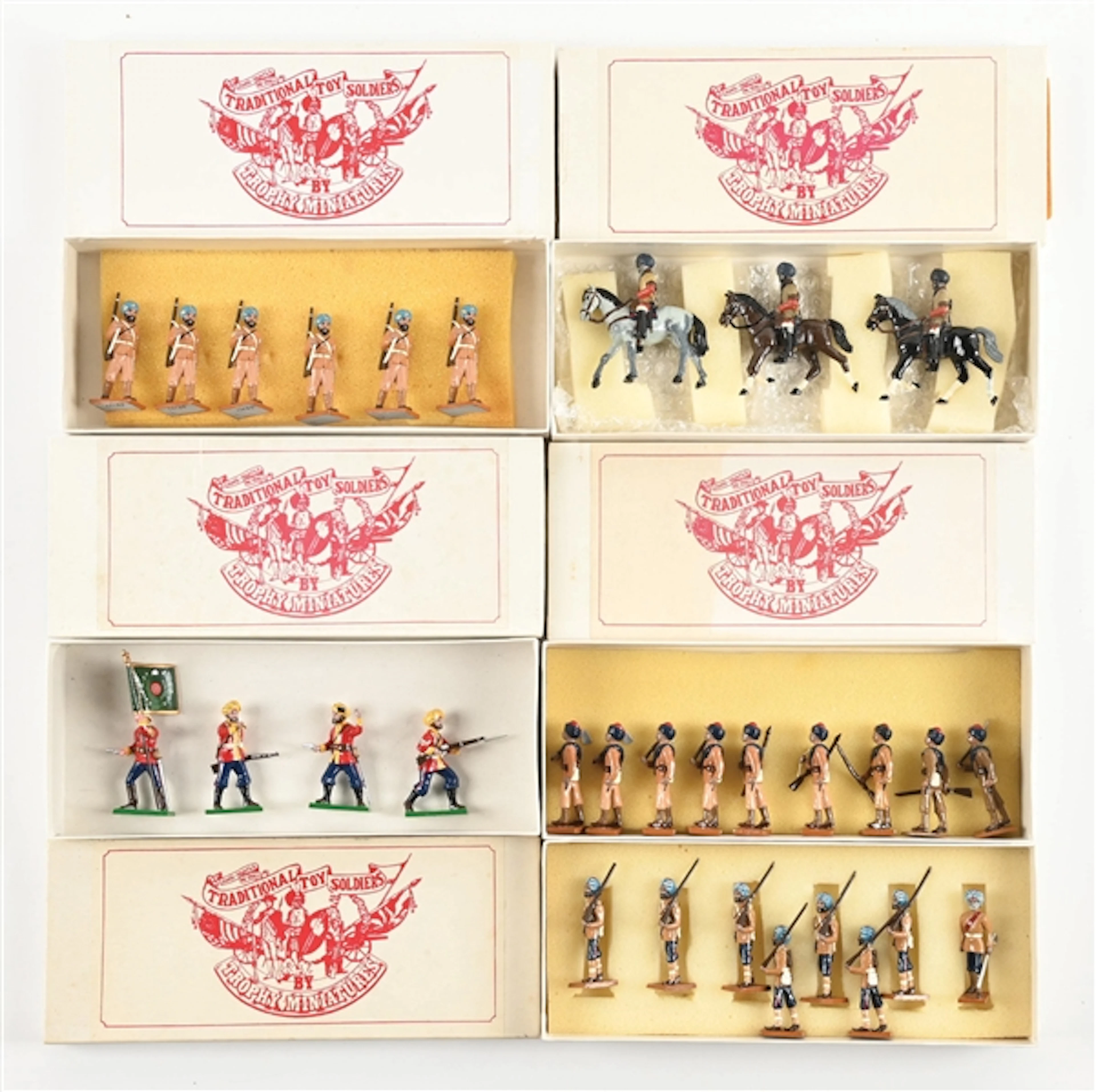 LOT OF 5: TROPHY MINIATURES INDIAN ARMY