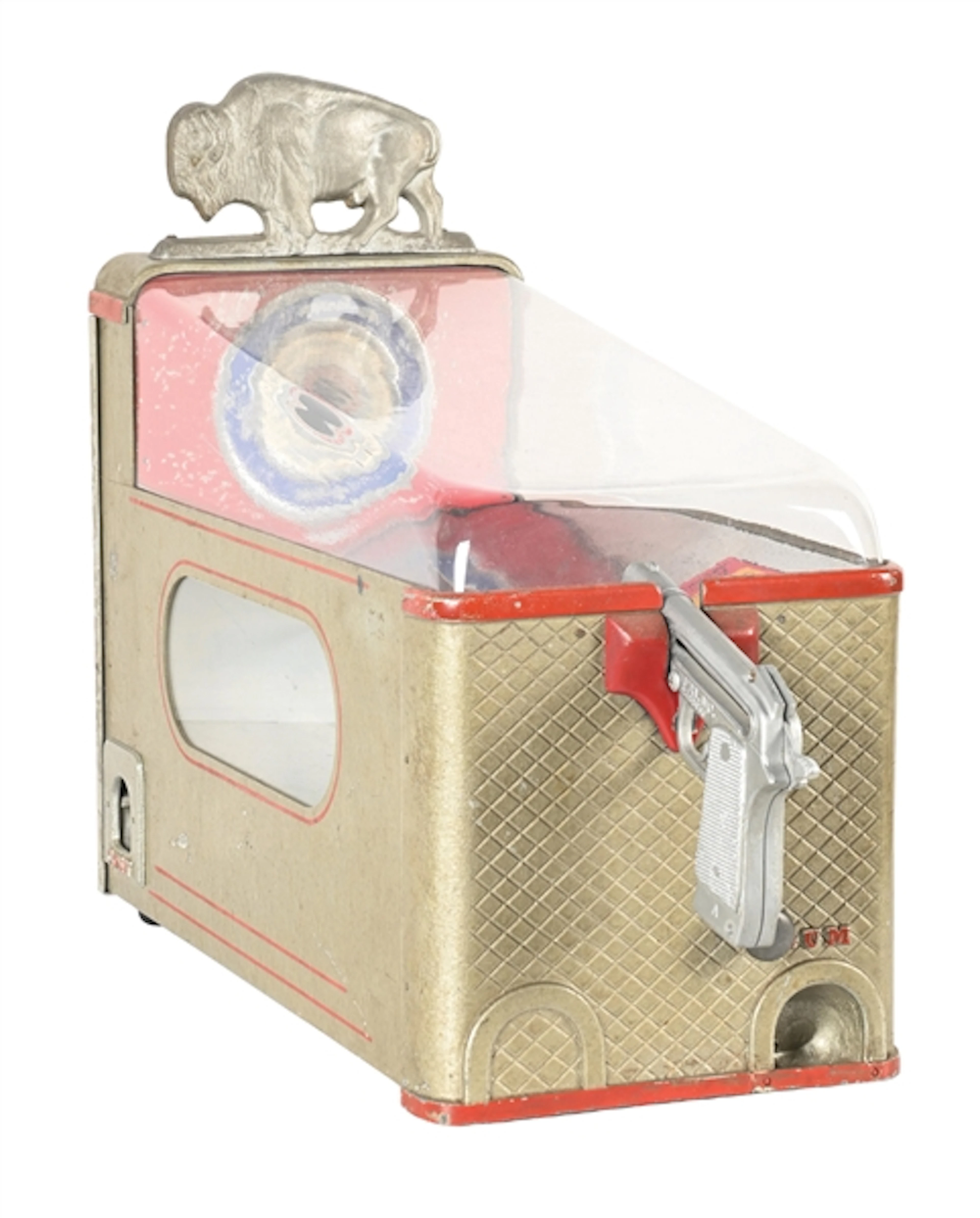 1¢ SILVER KING CORP. SHOOT THE BUFFALO TARGET GAME