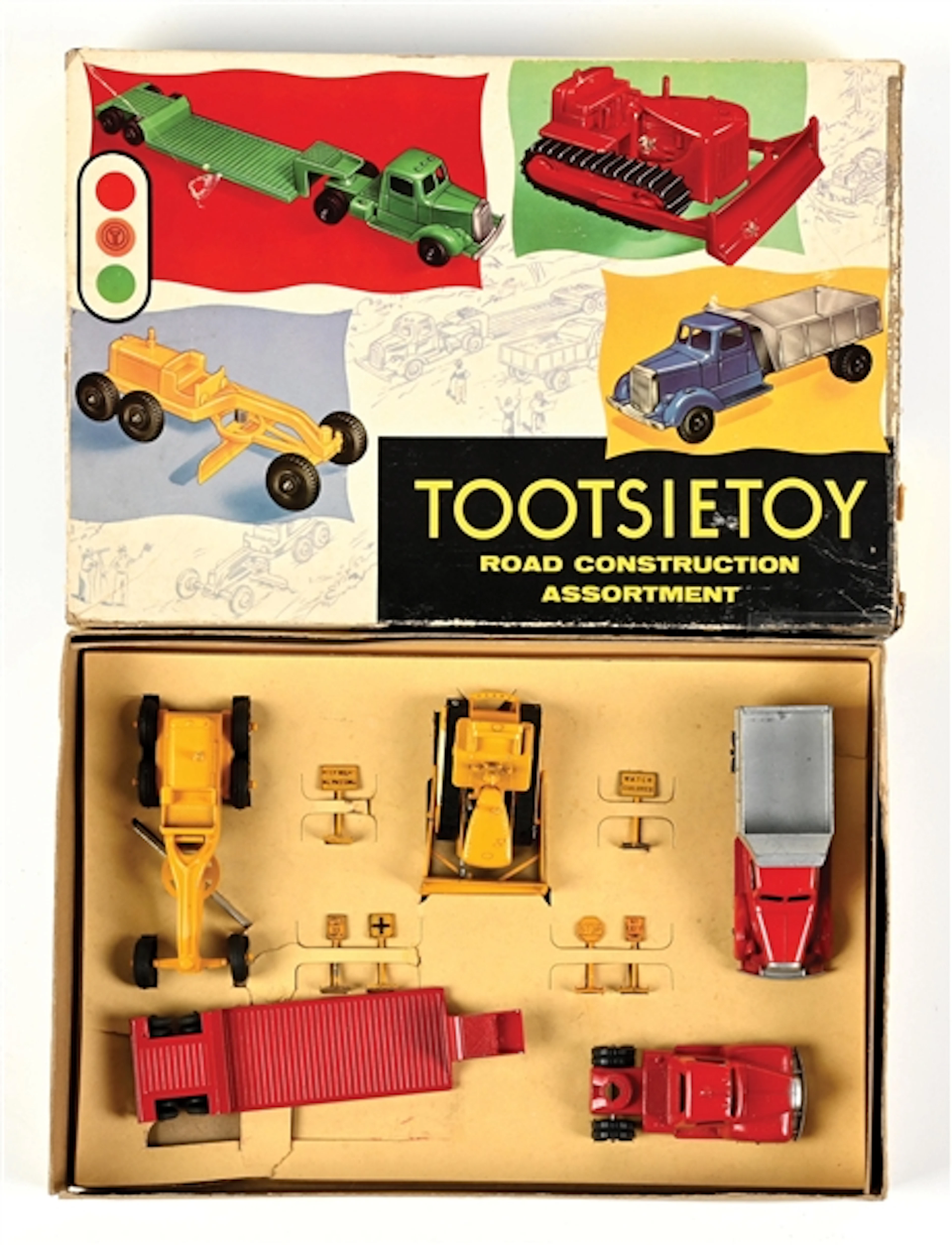 TOOTSIETOY ROAD CONSTRUCTION SET NO. 6000 WITH BOX