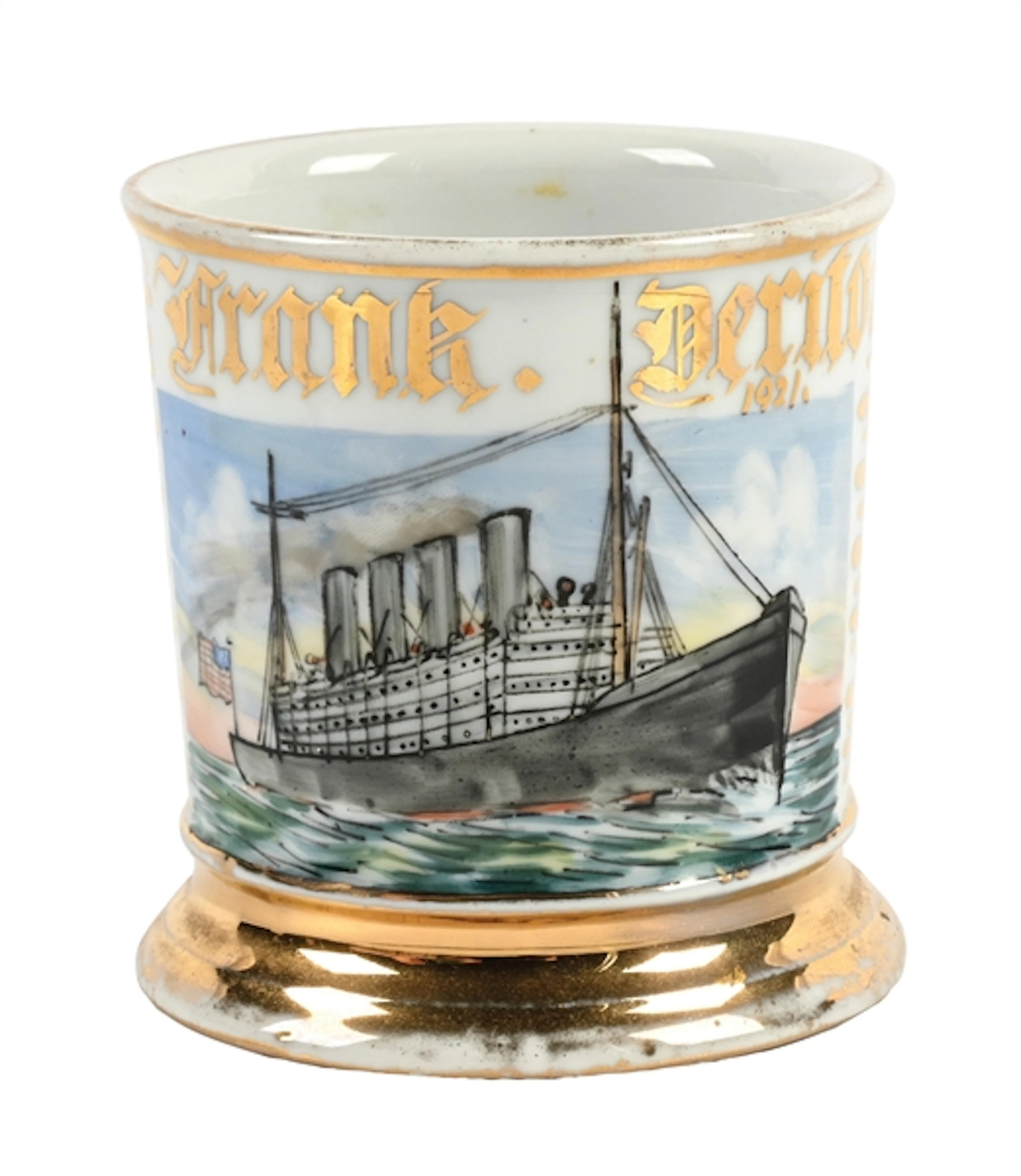 AMERICAN SHIP SHAVING MUG