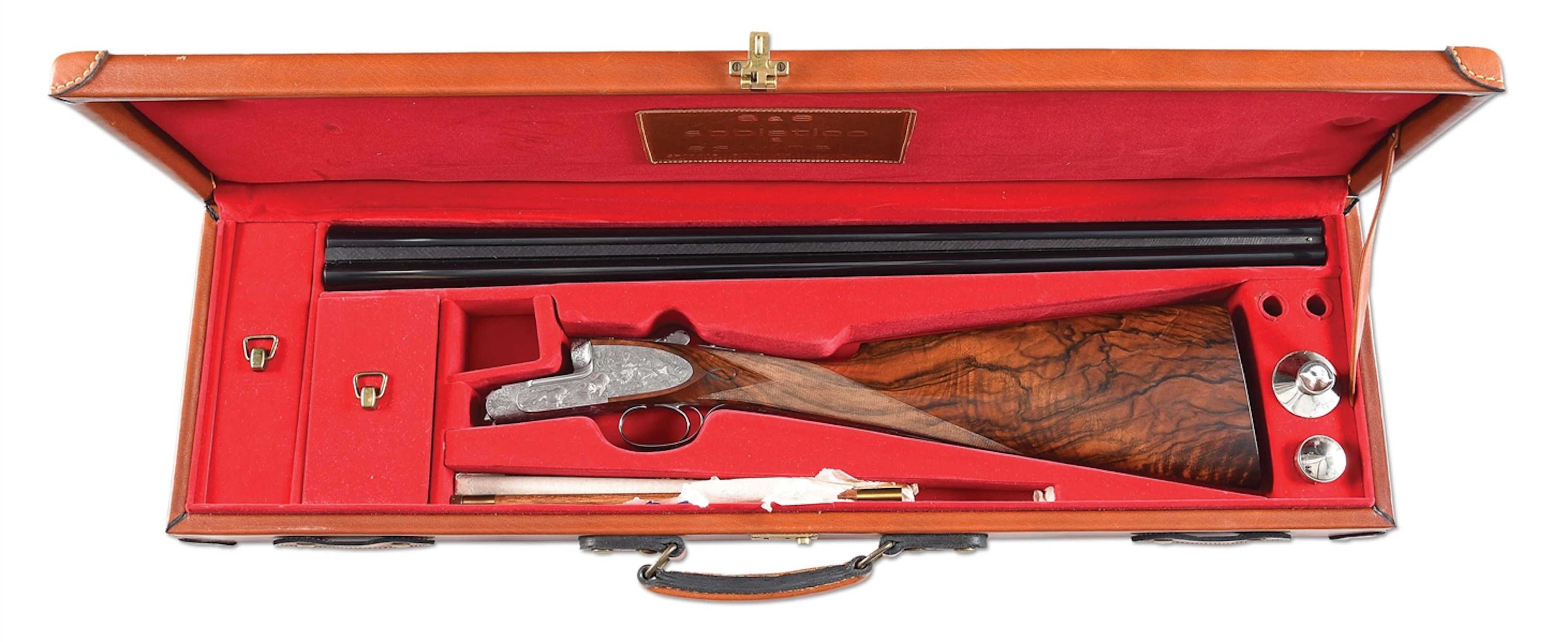 (M) CASED GALEAZZI ENGRAVED ABBIATICO & SALVINELLI 28 BORE SIDE BY