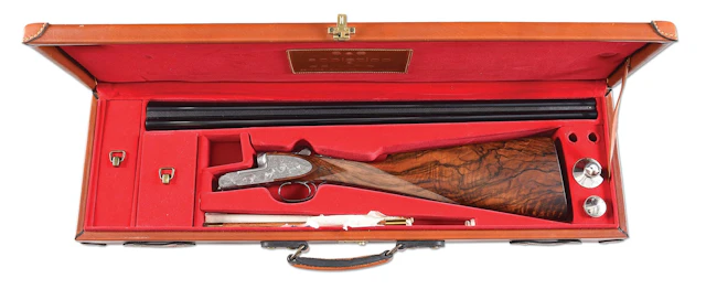 (M) CASED GALEAZZI ENGRAVED ABBIATICO & SALVINELLI 28 BORE SIDE BY