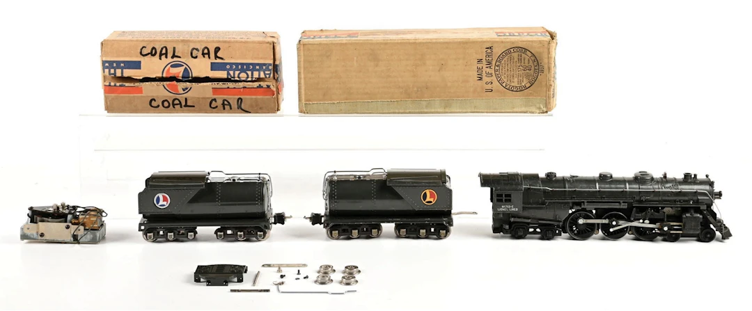 LOT OF 3: PRE-WAR LIONEL O-GA. NO. 763E SEMI-SCALE HUDSON STEAM LOCO