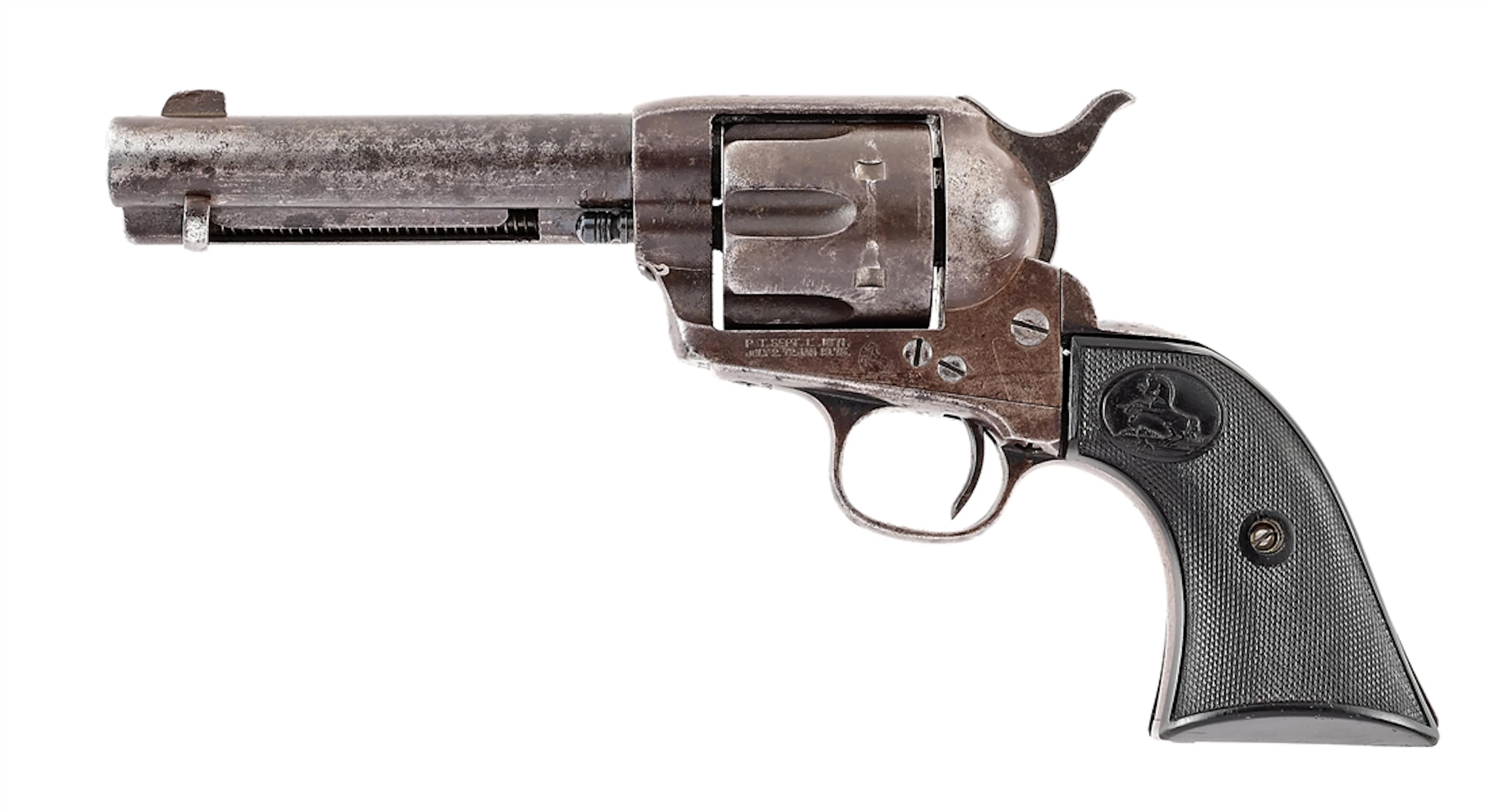 (A) ANTIQUE COLT SINGLE ACTION ARMY .38-40 REVOLVER WITH HOLSTER
