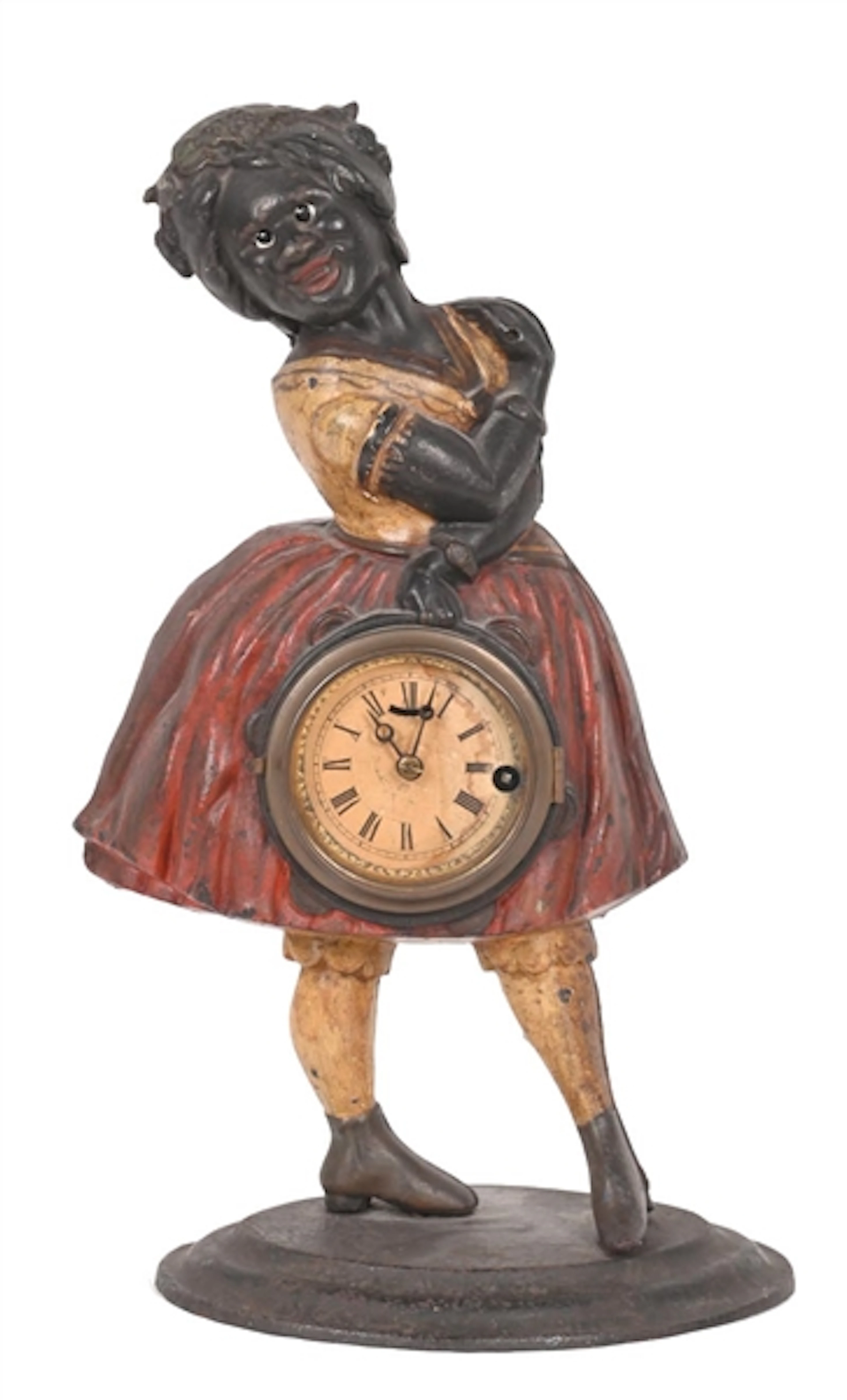 "TOPSY" BRADLEY AND HUBBARD CAST IRON CLOCK