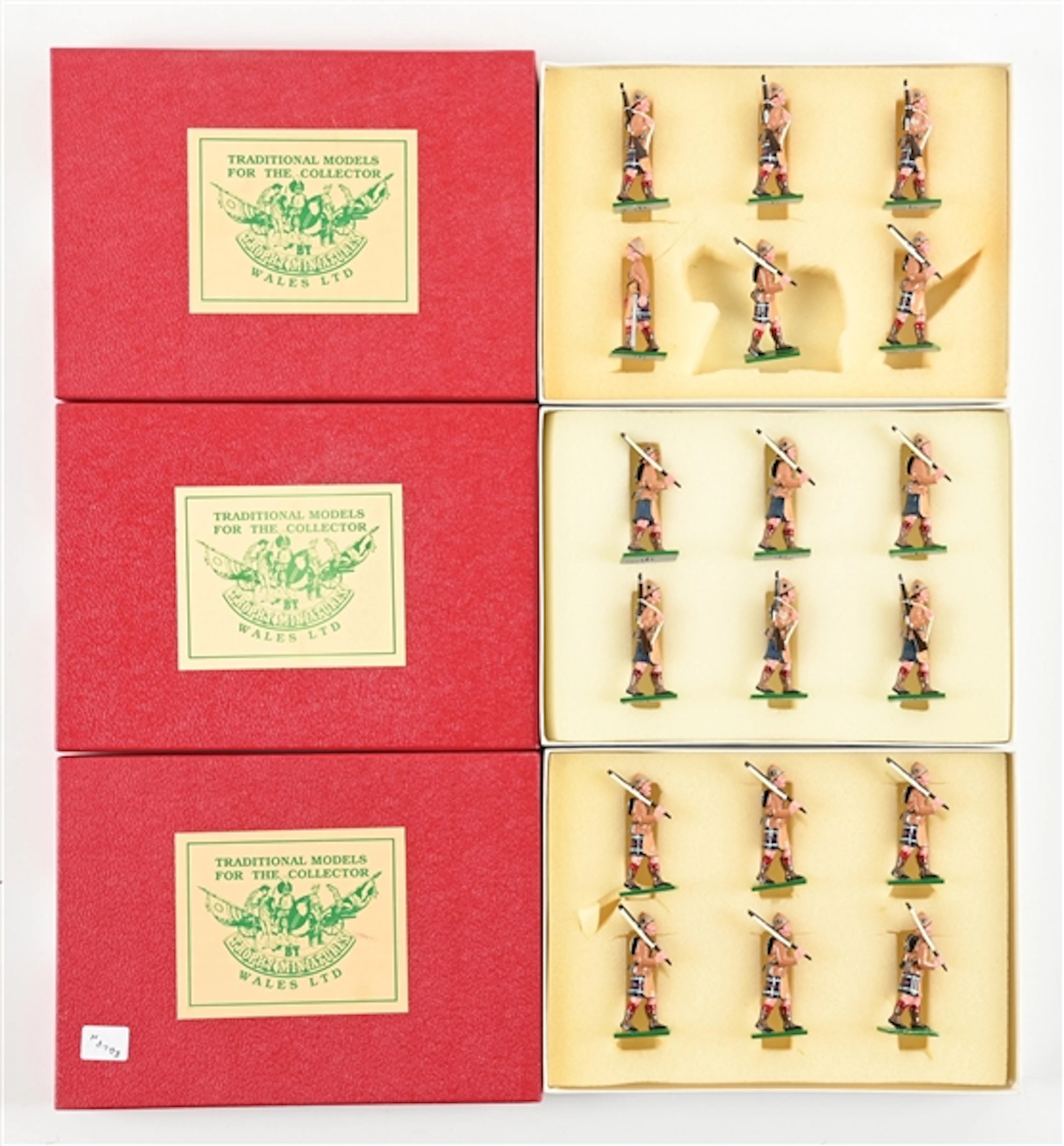 LOT OF 3: TROPHY TOY SOLDIER SETS IN ORIGINAL BOXES.