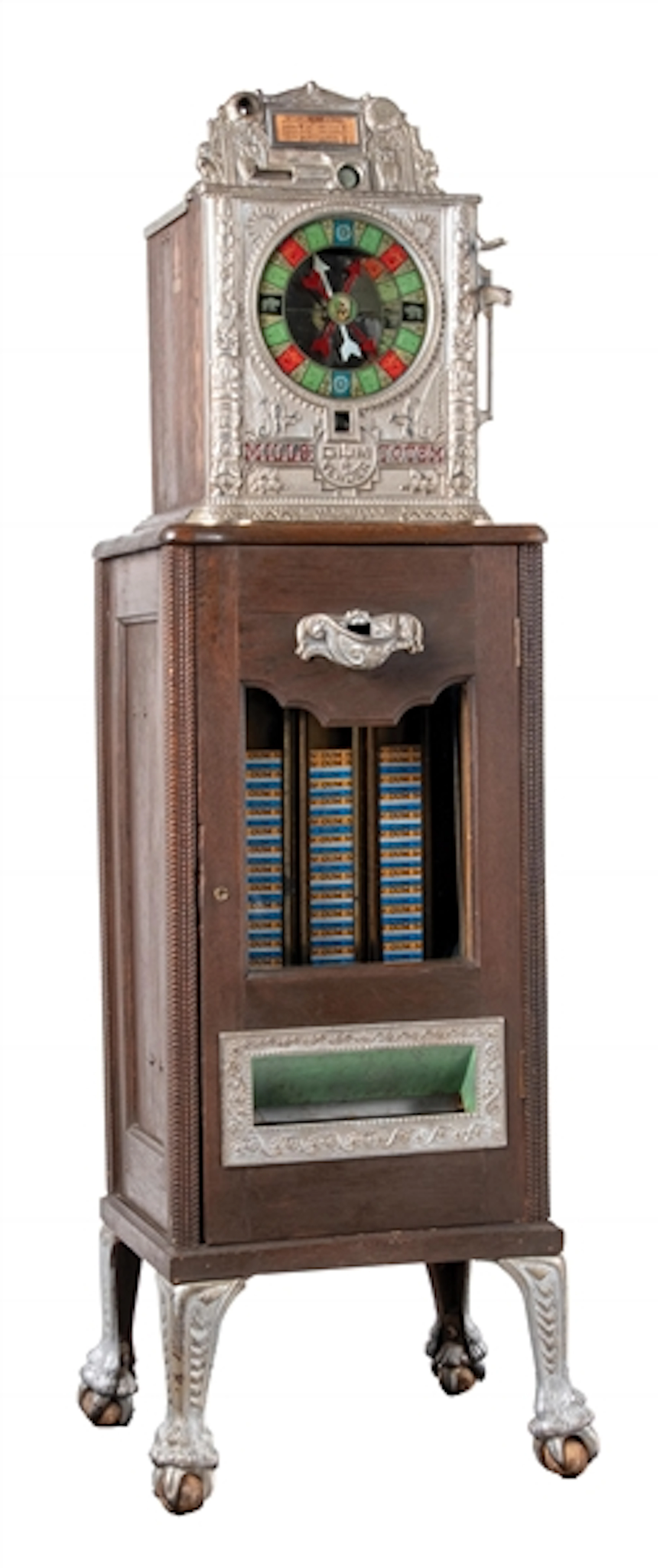 5¢ EXTREMELY RARE MILLS TOTEM UPRIGHT GUM VENDER TRADE STIMULATOR
