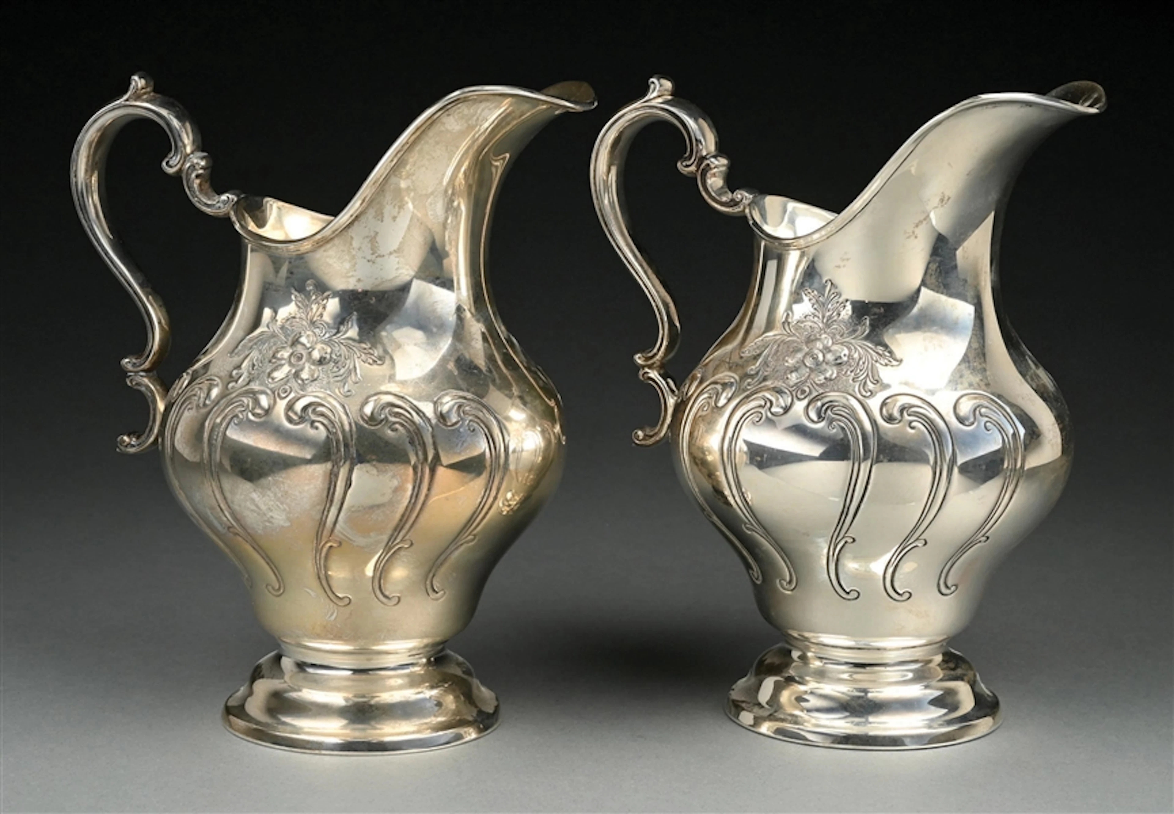 COLLECTION OF 2: GORHAM MFG. CO. "CHANTILLY" 1031-2 HAND-CHASED STERLING