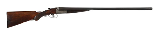 (C) ARMSTRONG SIDE BY SIDE BOXLOCK SHOTGUN.