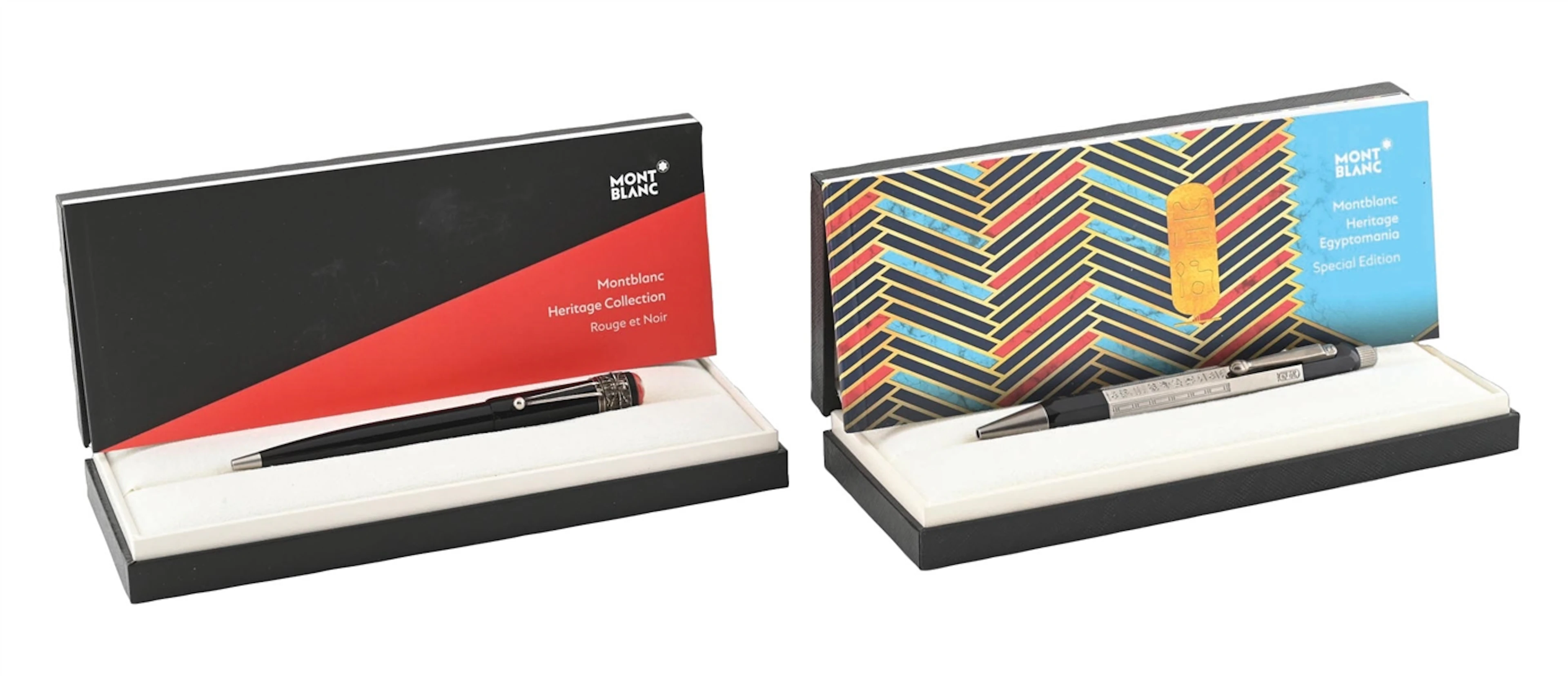 LOT OF 2: MONTBLANC HERITAGE COLLECTION ROUGE ET NOIR & EGYPTOMANIA