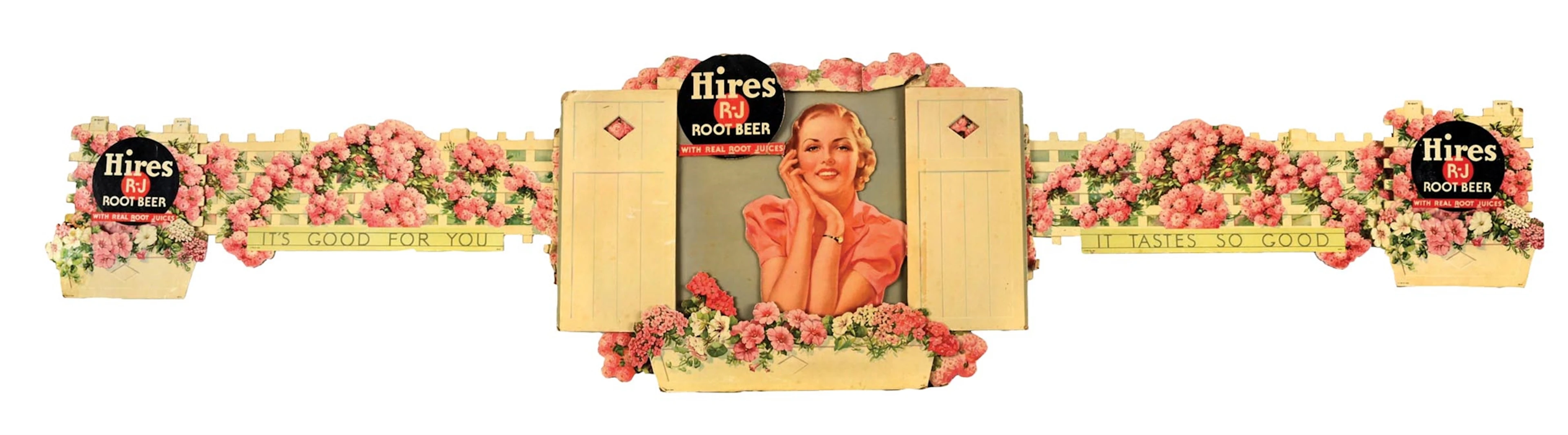 HIRES ROOT BEER 5-PIECE BACK BAR FESTOON