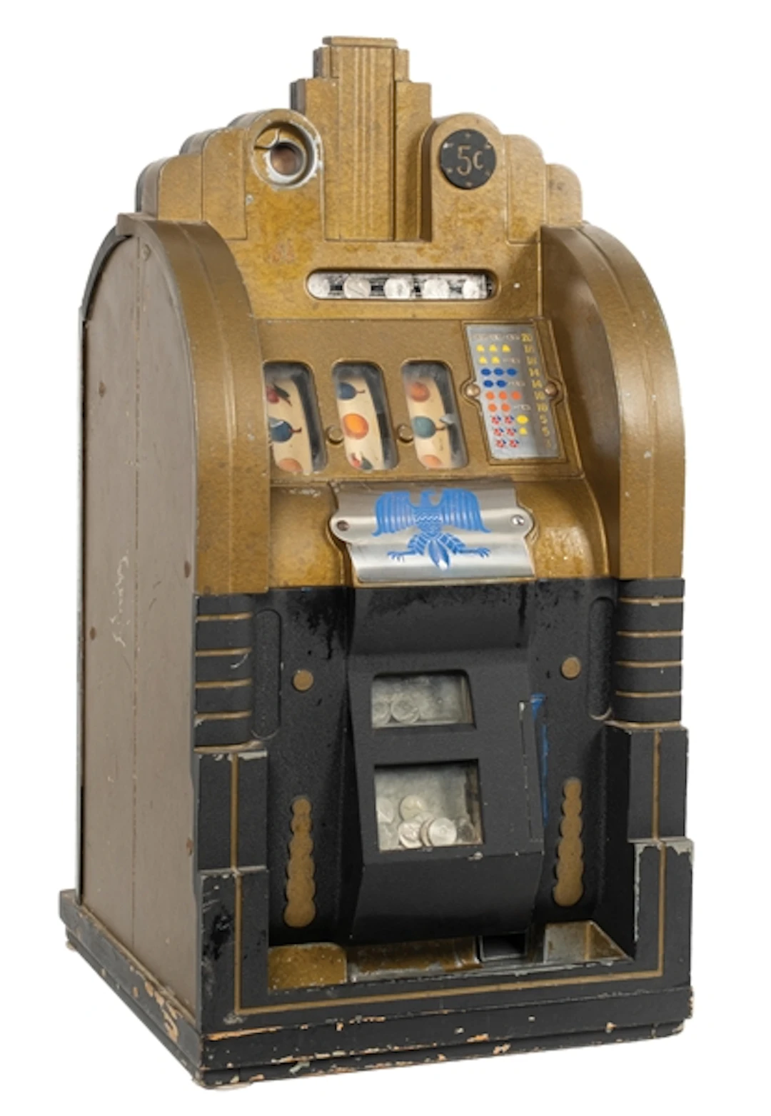 5¢ MILLS EXTRAORDINARY SILENT BELL SLOT MACHINE