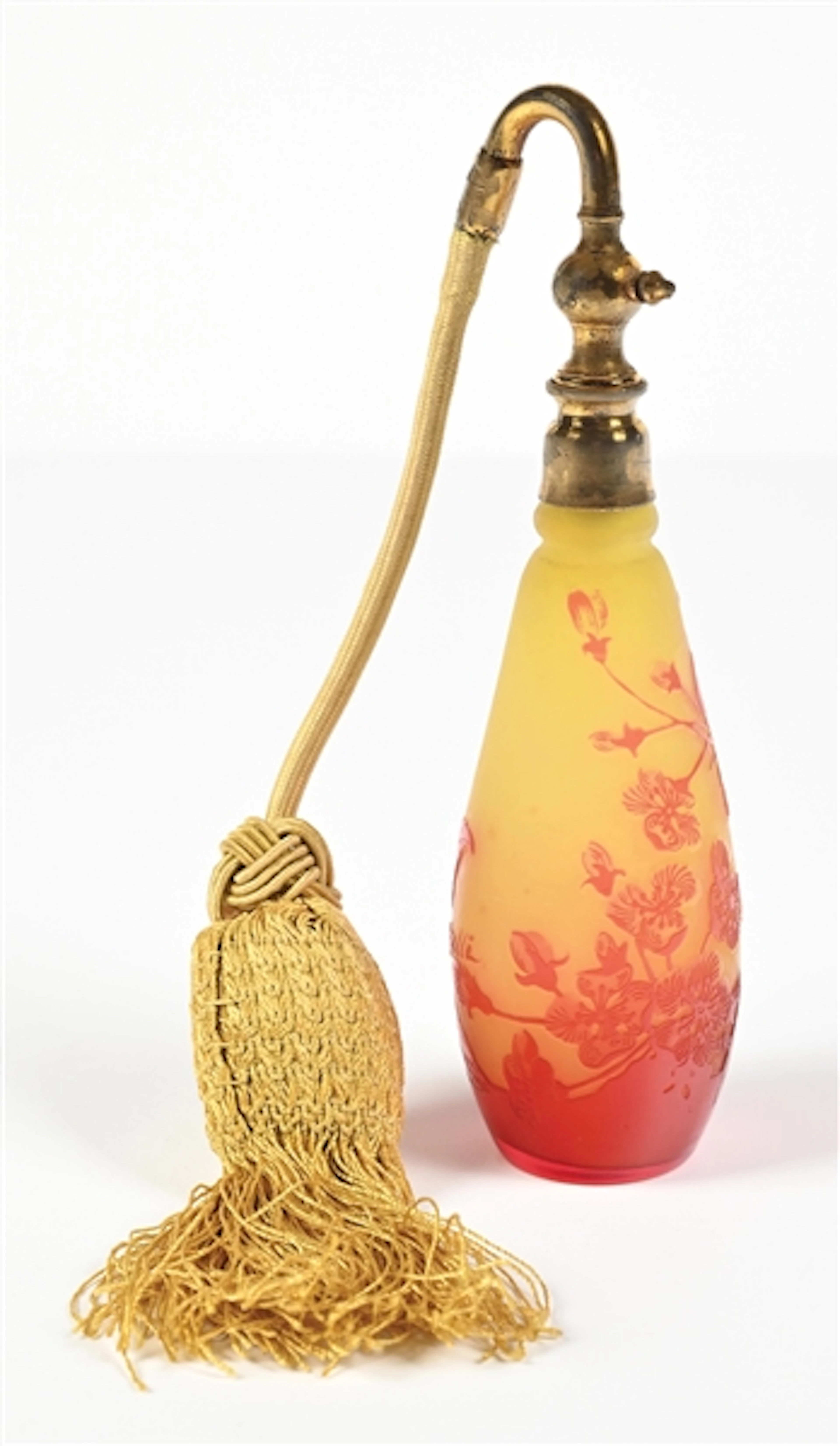 EMILE GALLE PERFUME WITH RED FOLIAGE AND ATOMIZER