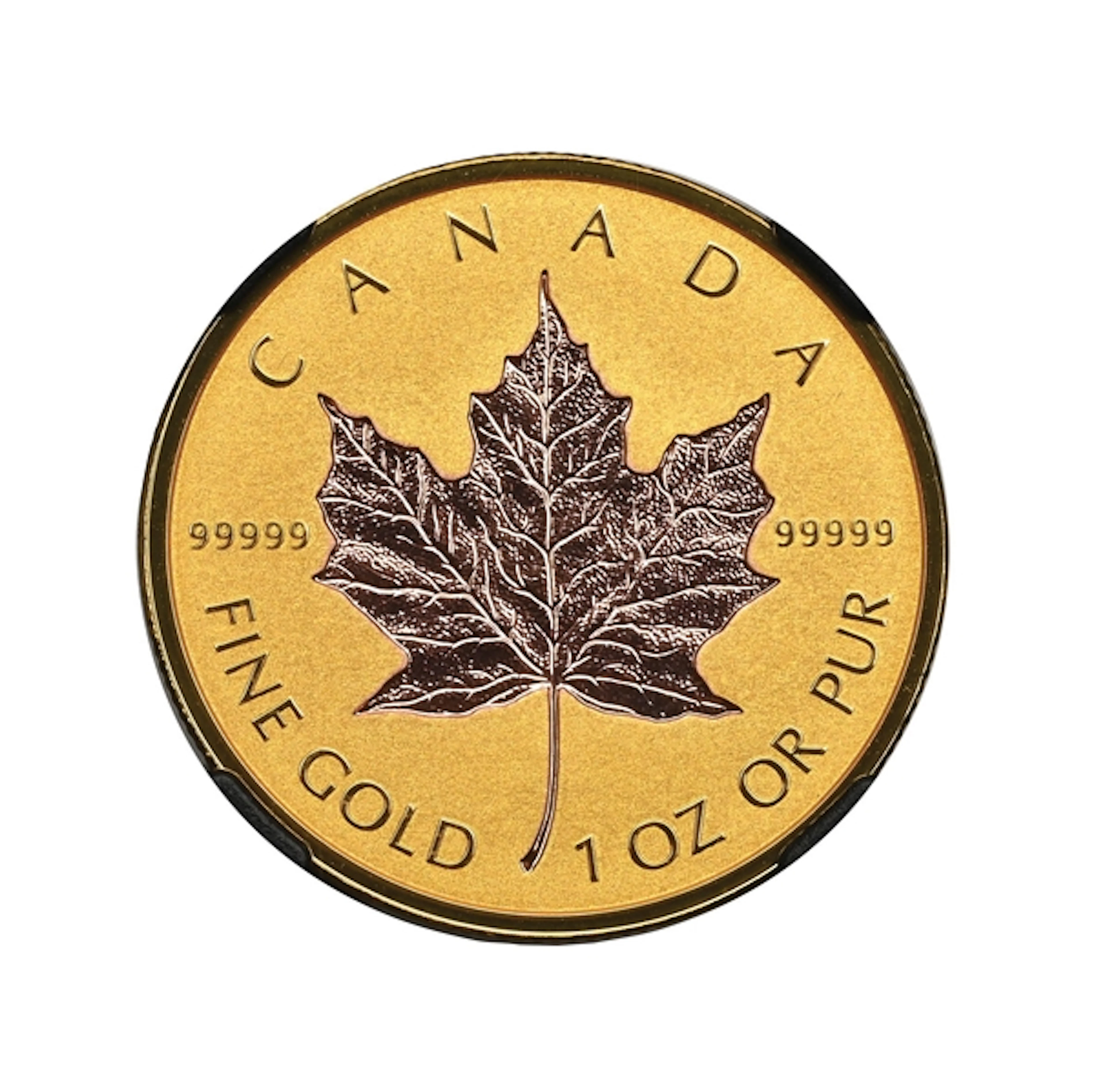 2019 CANADA G$200 REVERSE PF70 GOLD MAPLE LEAF ROSE-GOLD PLATING NGC