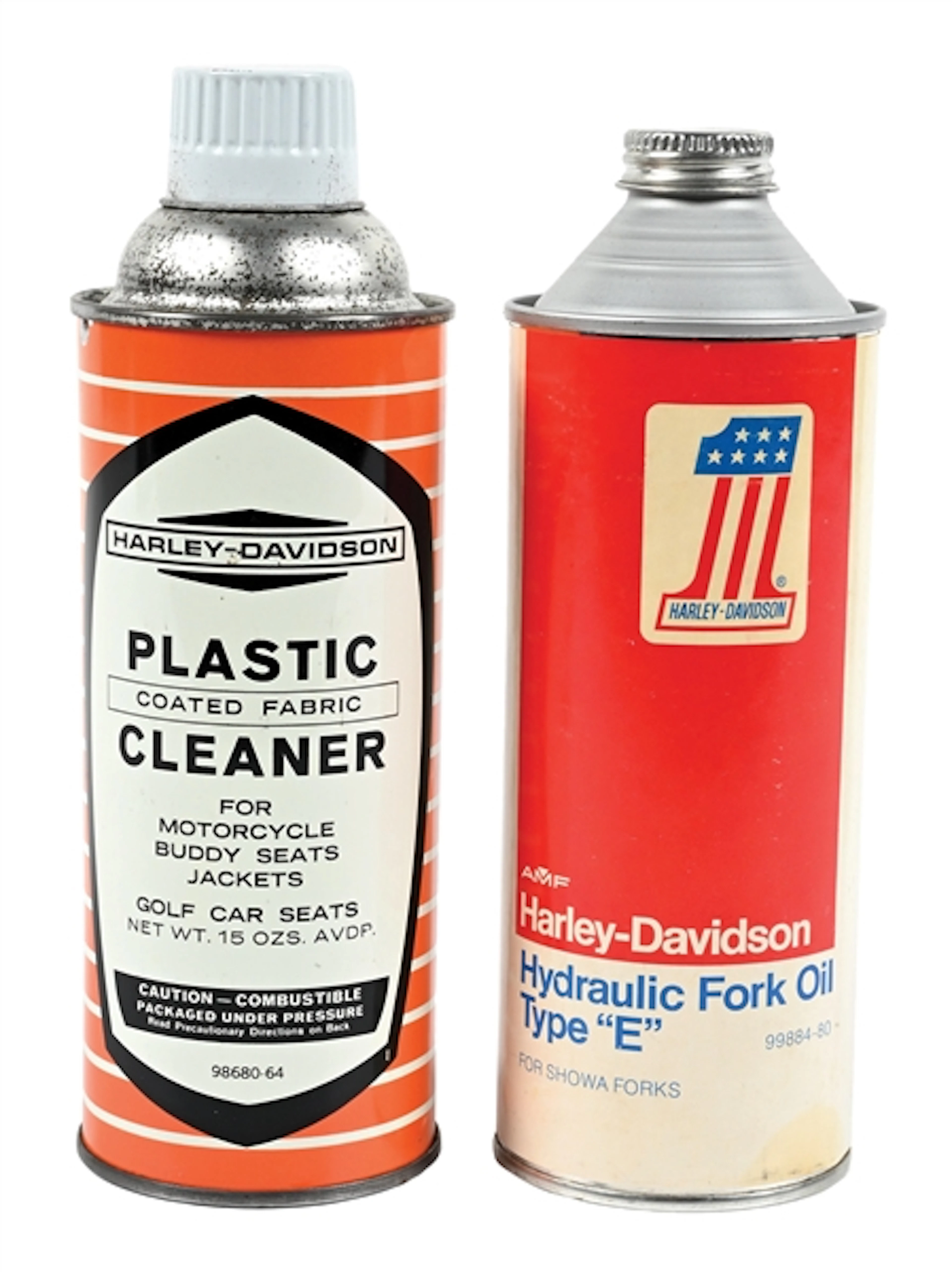 COLLECTION OF 2: HARLEY-DAVIDSON COATED FABRIC PLASTIC CLEANER AND