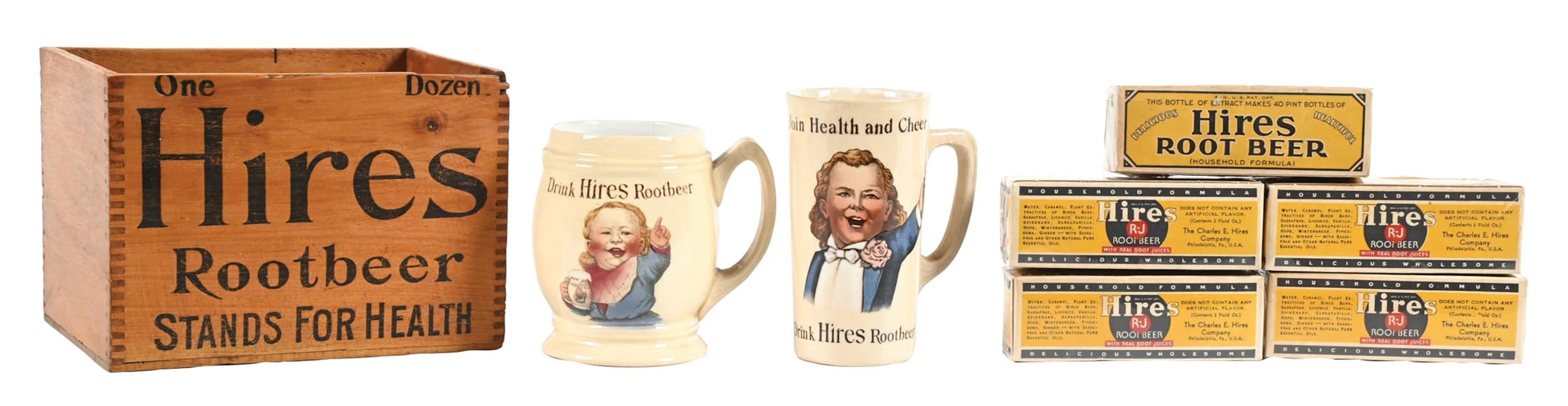 ASSORTMENT OF HIRES ROOT BEER MEMOROBILIA