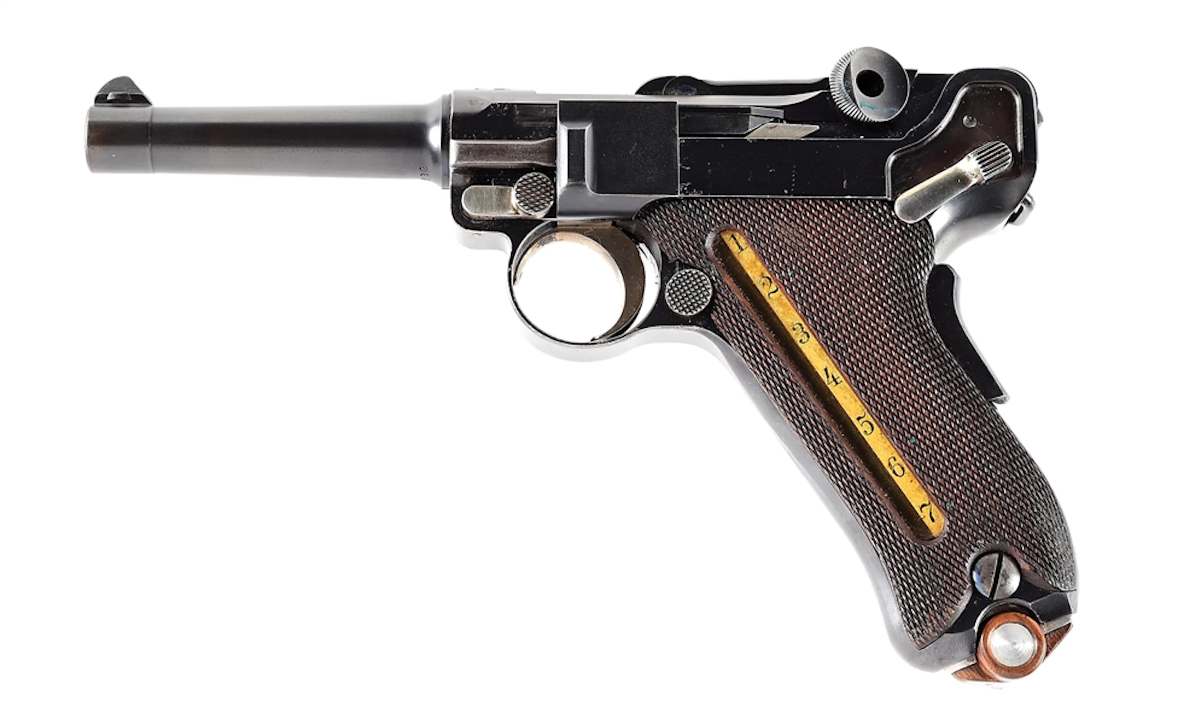 (C) DWM 1902 CARTRIDGE COUNTER 9MM LUGER SEMI-AUTOMATIC PISTOL WITH HOLSTER.