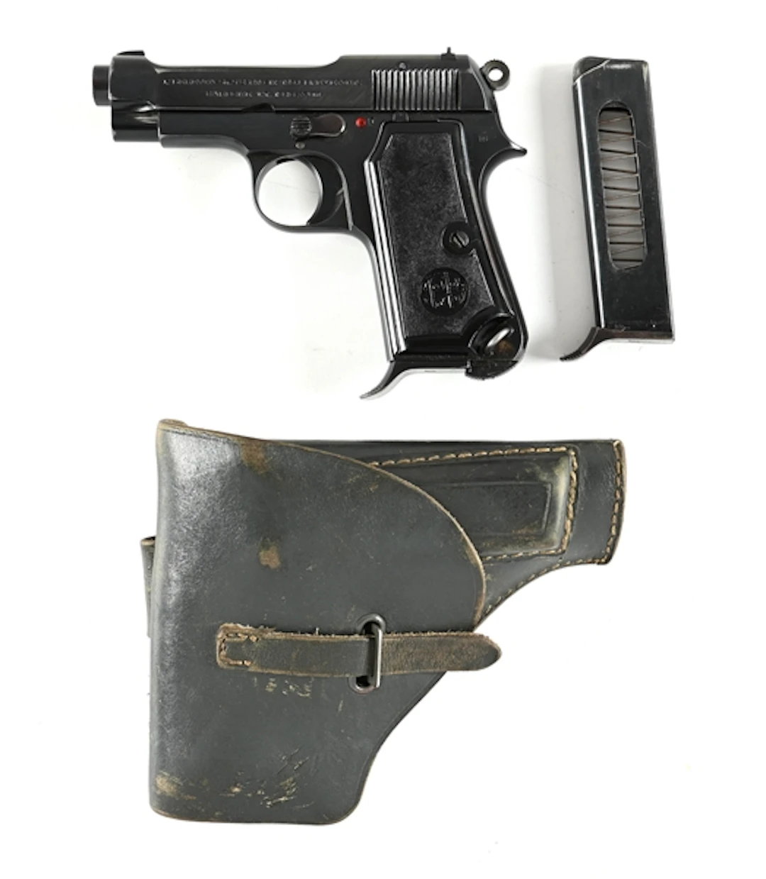 (C) BERETTA MODEL 1934 SEMI-AUTOMATIC PISTOL WITH HOLSTER.