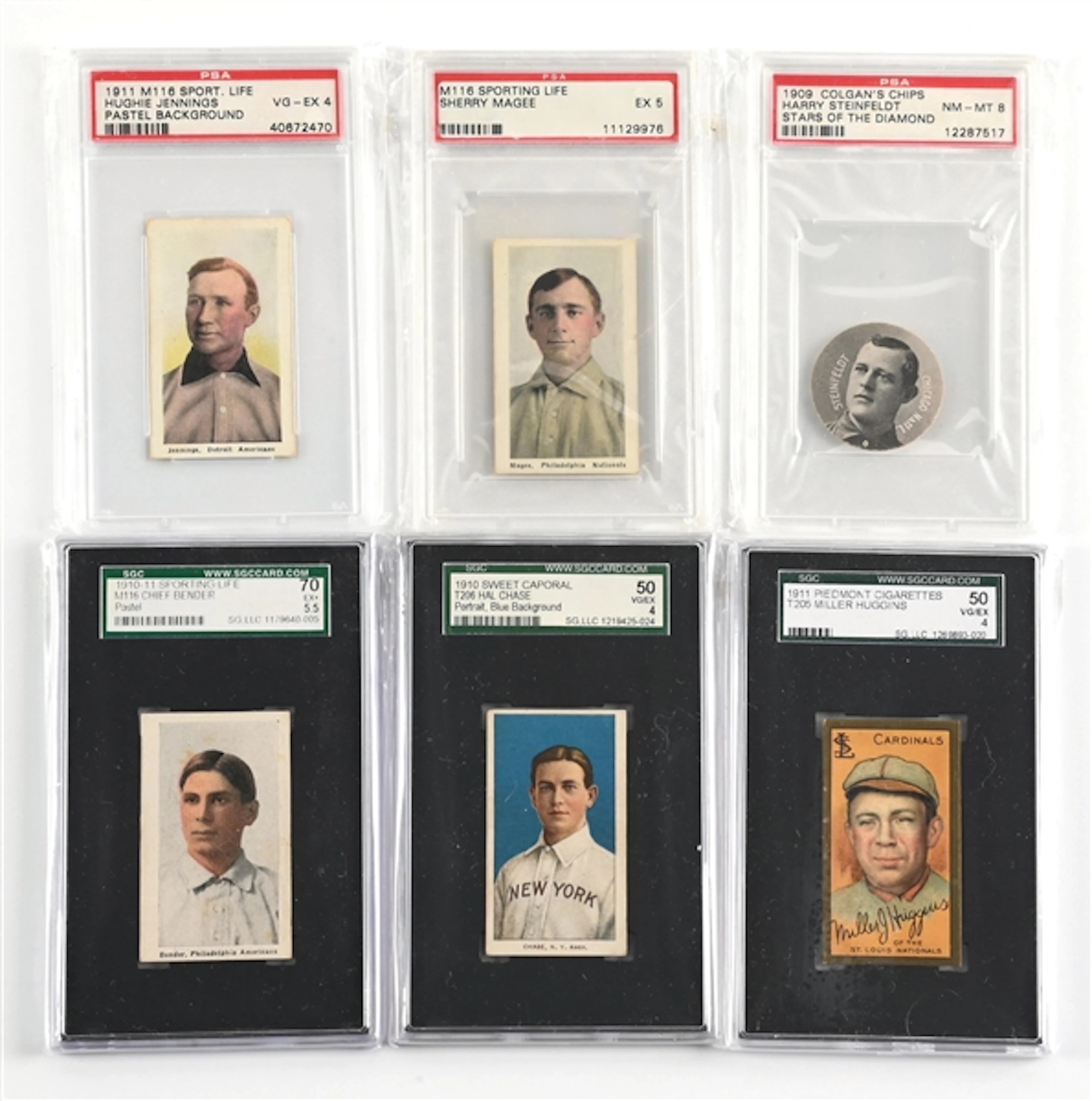 LOT OF 6: 1910'S GRADED POSTCARDS