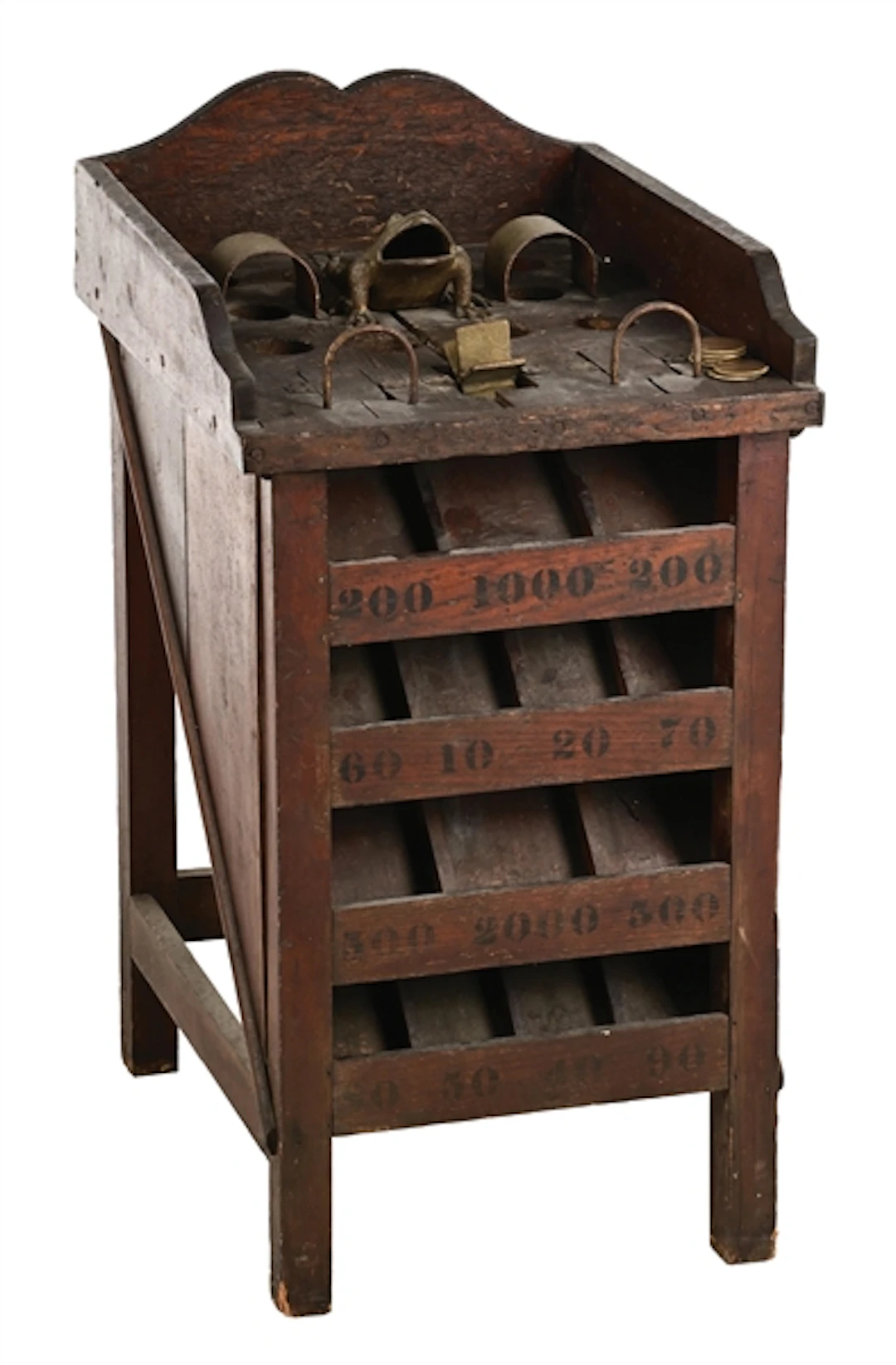 FROG TOSS CAST IRON & WOOD SALOON GAMBLING GAME