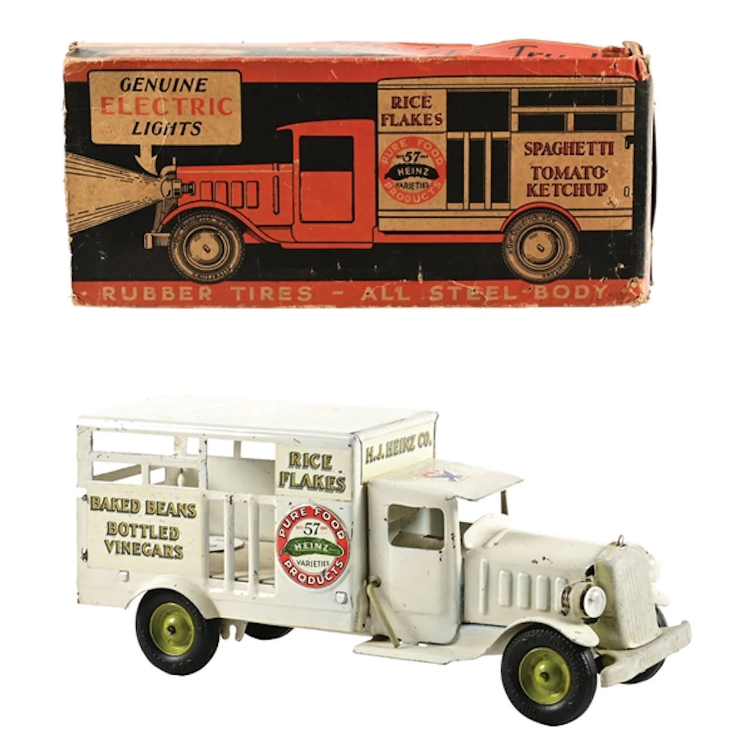 METALCRAFT H.J. HEINZ CO. PRESSED STEEL DELIVERY TRUCK 57 W/ ORIG. BOX