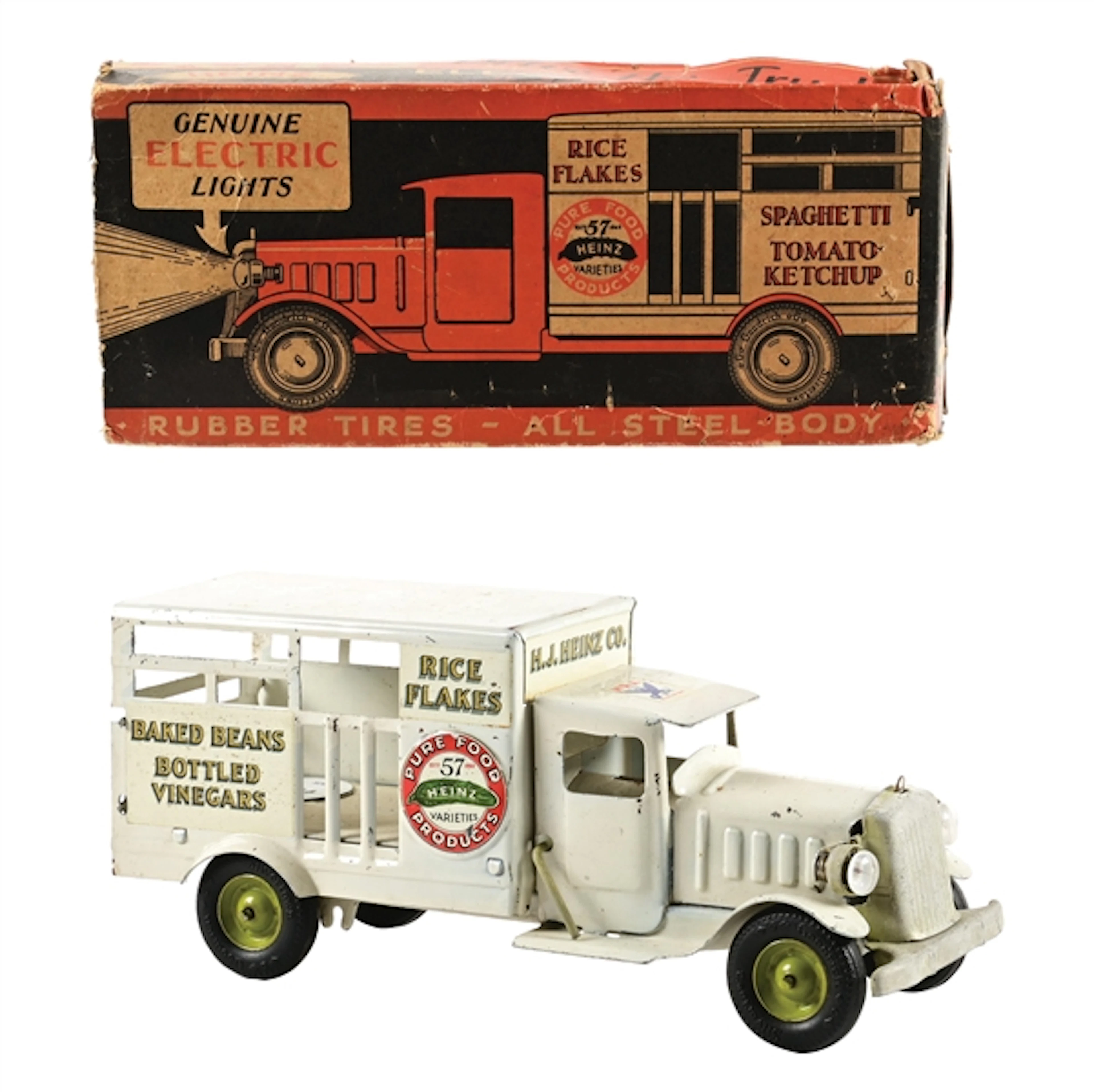 METALCRAFT H.J. HEINZ CO. PRESSED STEEL DELIVERY TRUCK 57 W/ ORIG. BOX