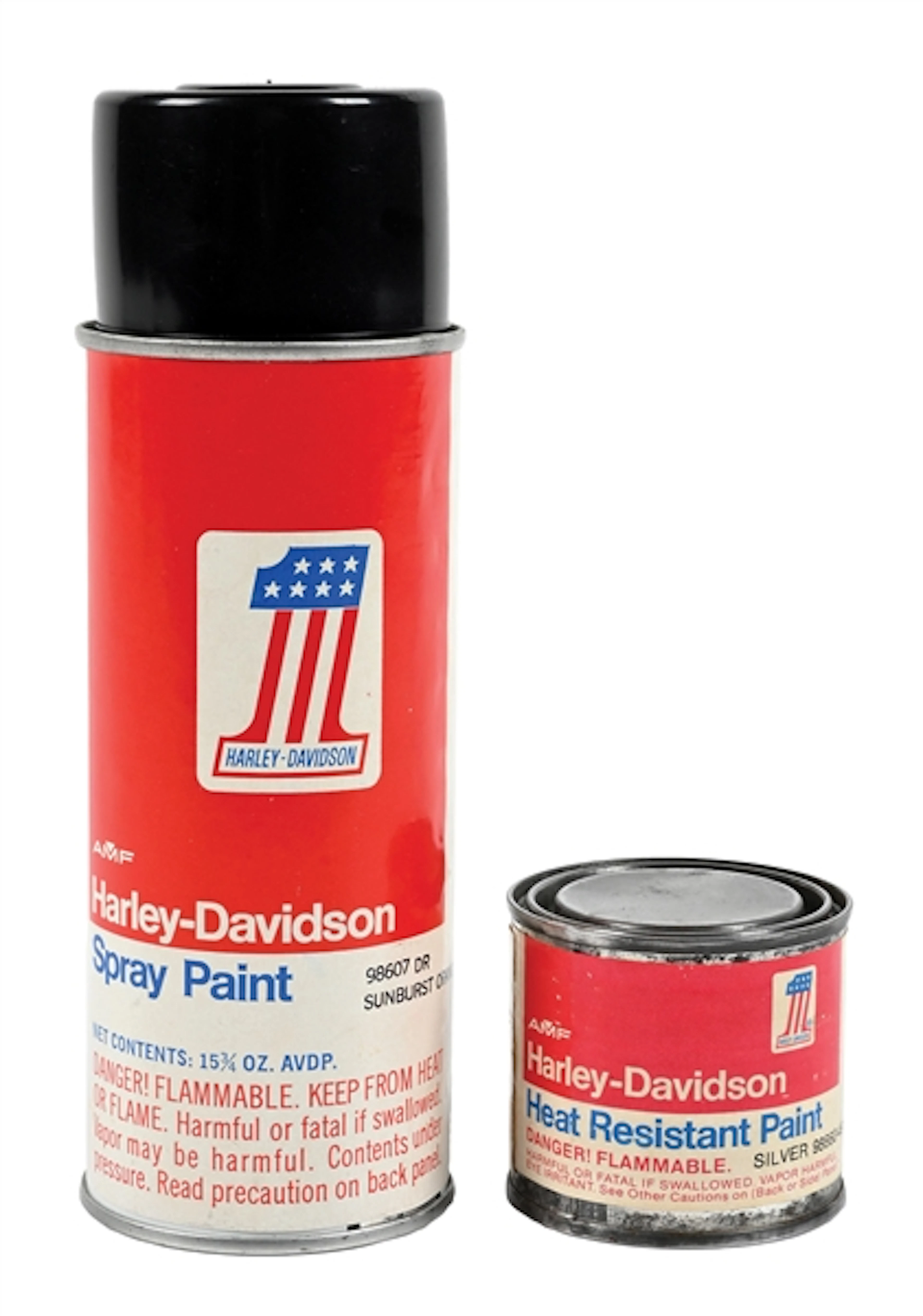 COLLECTION OF 2: HARLEY DAVIDSON HEAT RESISTANT 1/4 PINT CAN AND SPRAY