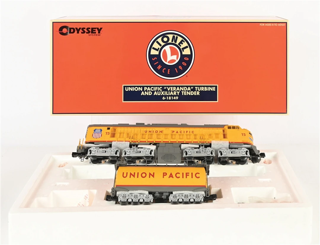 LIONEL MODERN ERA O. GAUGE NO. 6-18149 UNION PACIFIC VERANDA TURBINE