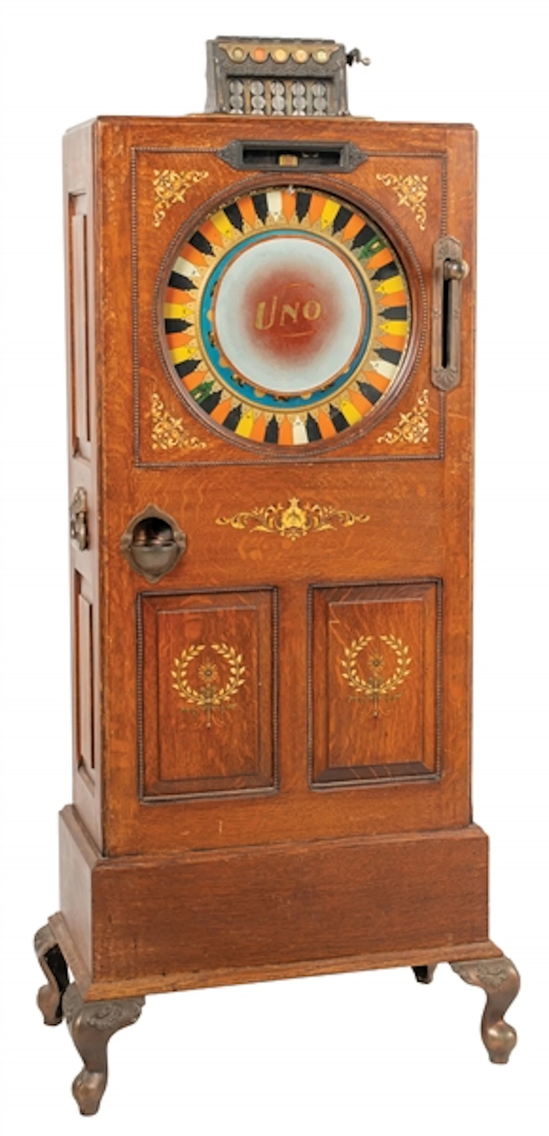 RARE PAUL BERGER "UNO" UPRIGHT SLOT MACHINE